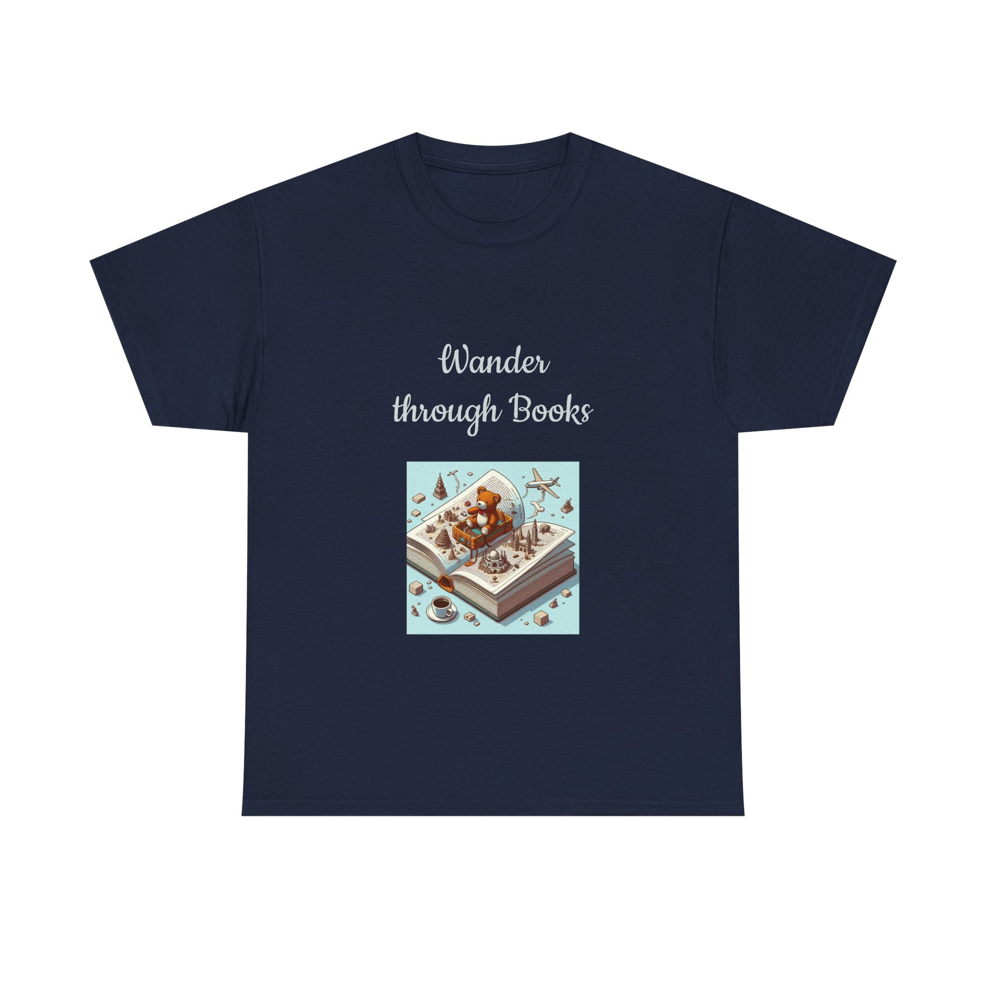 Book Lover's Unisex Heavy Cotton Tee - "Wander" - The Dreamer's Bookshop.
