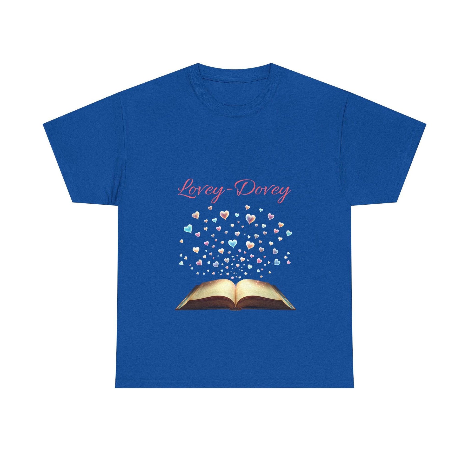 Lovey - Dovey - Unisex Heavy Cotton Tee - Sweet Romance - The Dreamer's Bookshop.