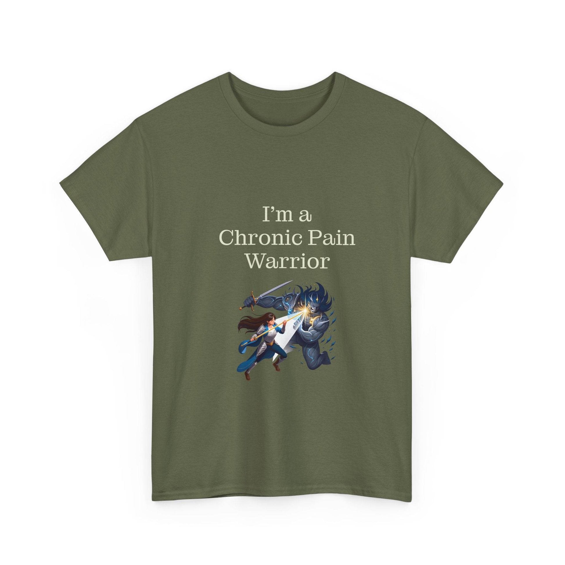 Chronic Pain Warrior Unisex Heavy Cotton Tee - Empowering Apparel for Health Awareness - The Dreamer's Bookshop.