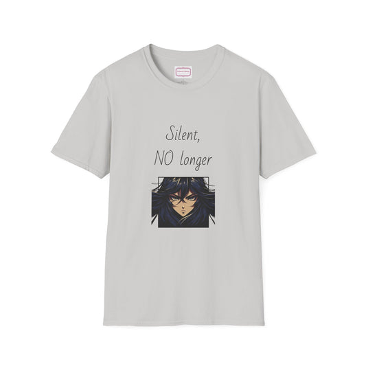 Inspirational Unisex Softstyle T-Shirt - "Silent, NO longer" - The Dreamer's Bookshop.