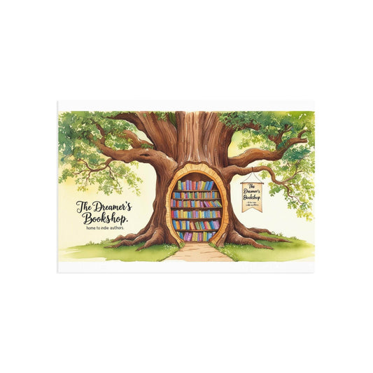 The Dreamer's Bookshop - Tree and Books Card - The Dreamer's Bookshop.