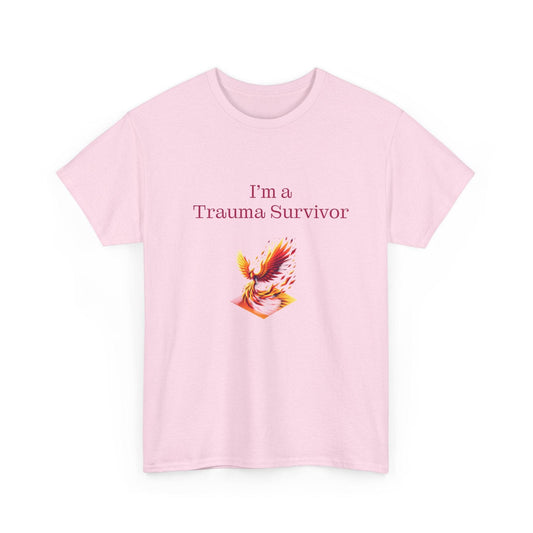 Trauma Survivor Unisex Heavy Cotton Tee - Empowering Apparel for Health Awareness - The Dreamer's Bookshop.
