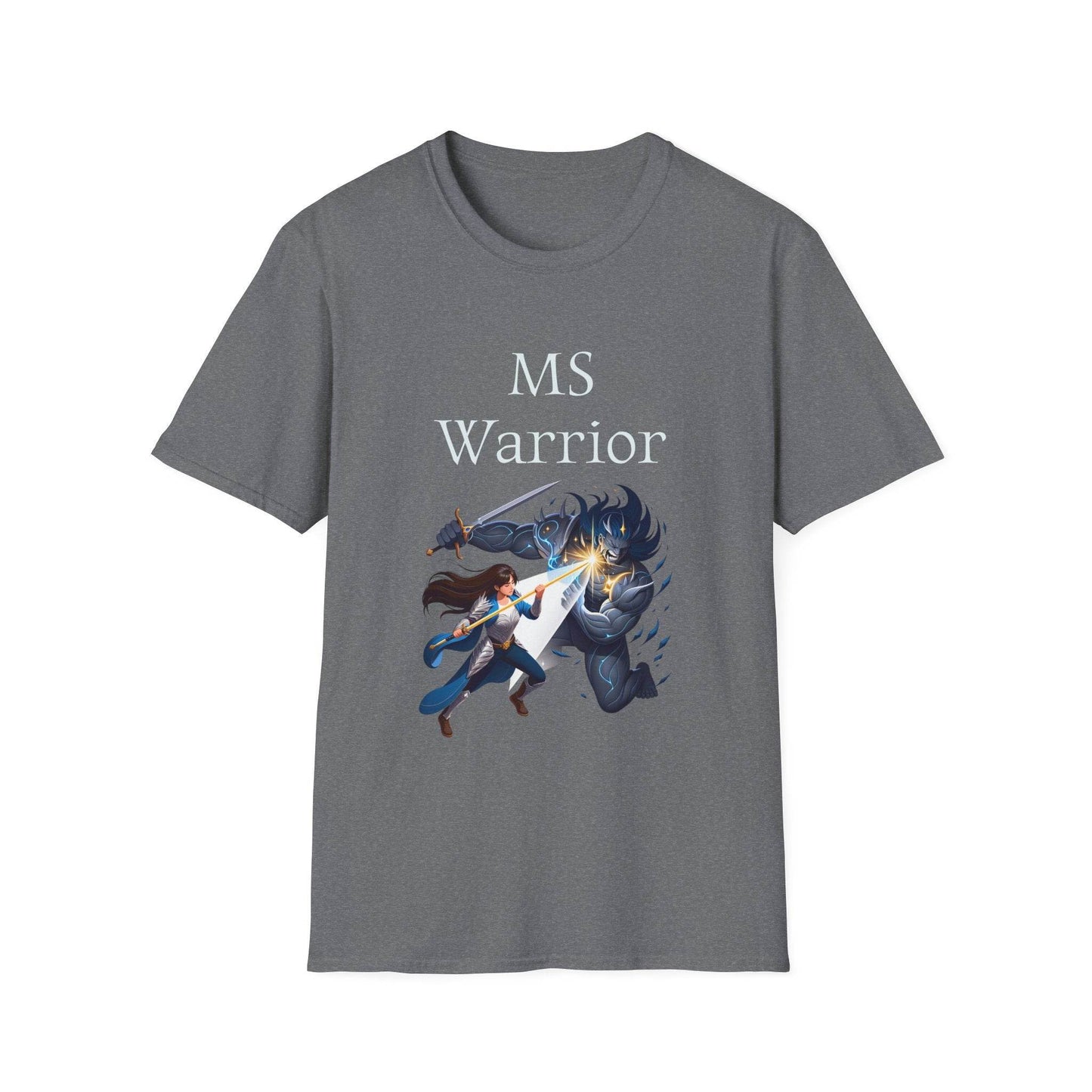 M.S. Warrior Unisex Softstyle T-Shirt - Empowering Battle for Women's Health - The Dreamer's Bookshop.