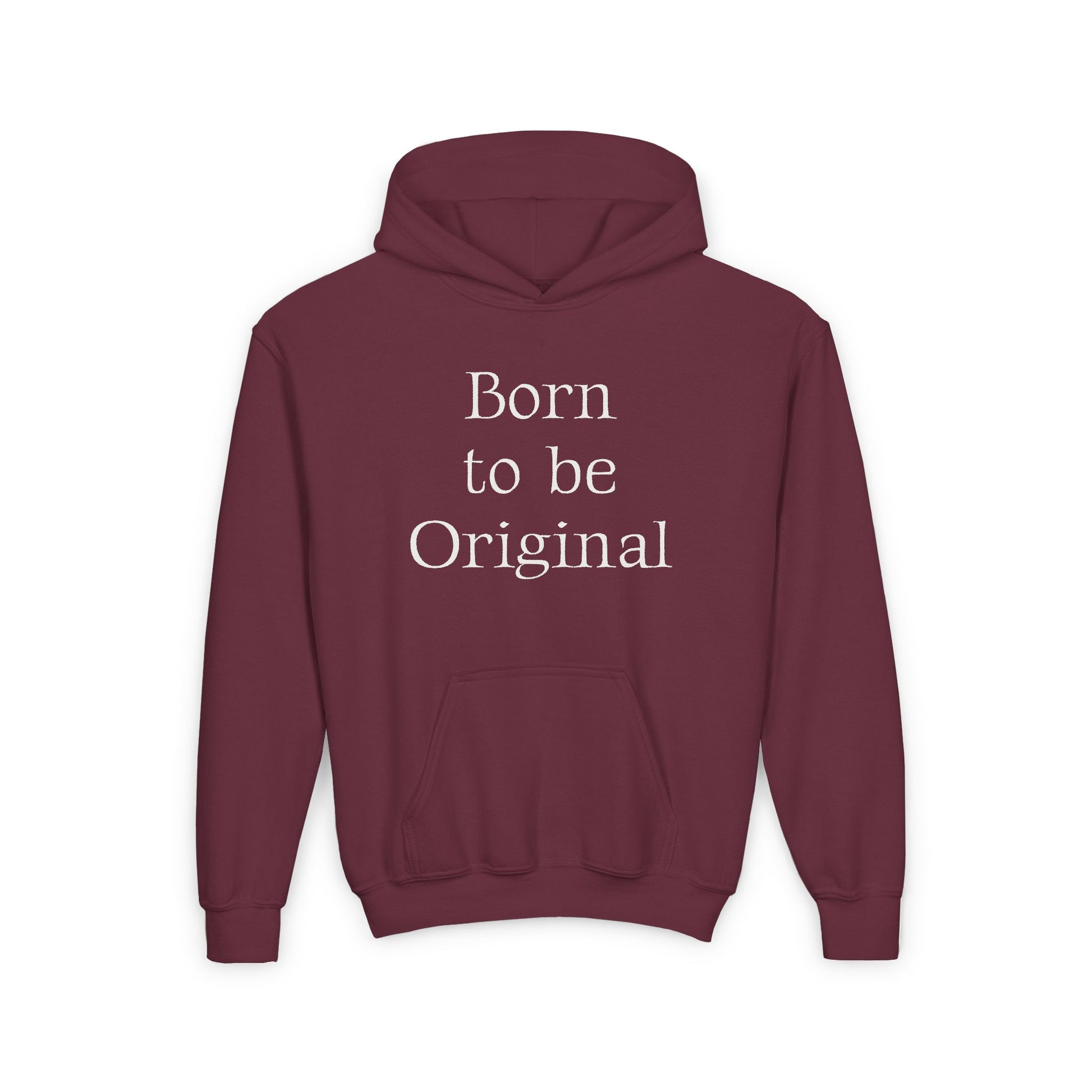 US (Ww) - Youth Heavy Blend Hooded Sweatshirt - "Born to be Original" & "Created by a Creator of Worlds" - The Dreamer's Bookshop.