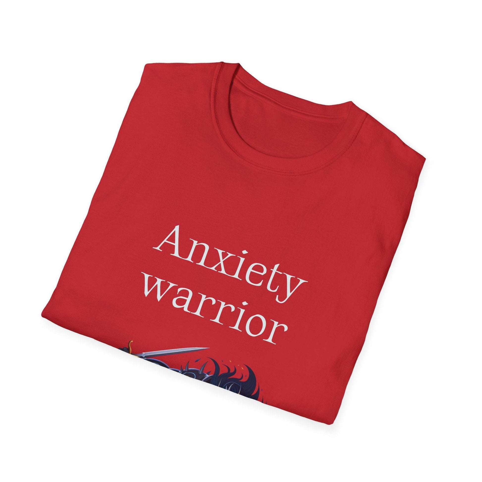 Anxiety Warrior Unisex Softstyle T-Shirt - Empower Your Battle - The Dreamer's Bookshop.