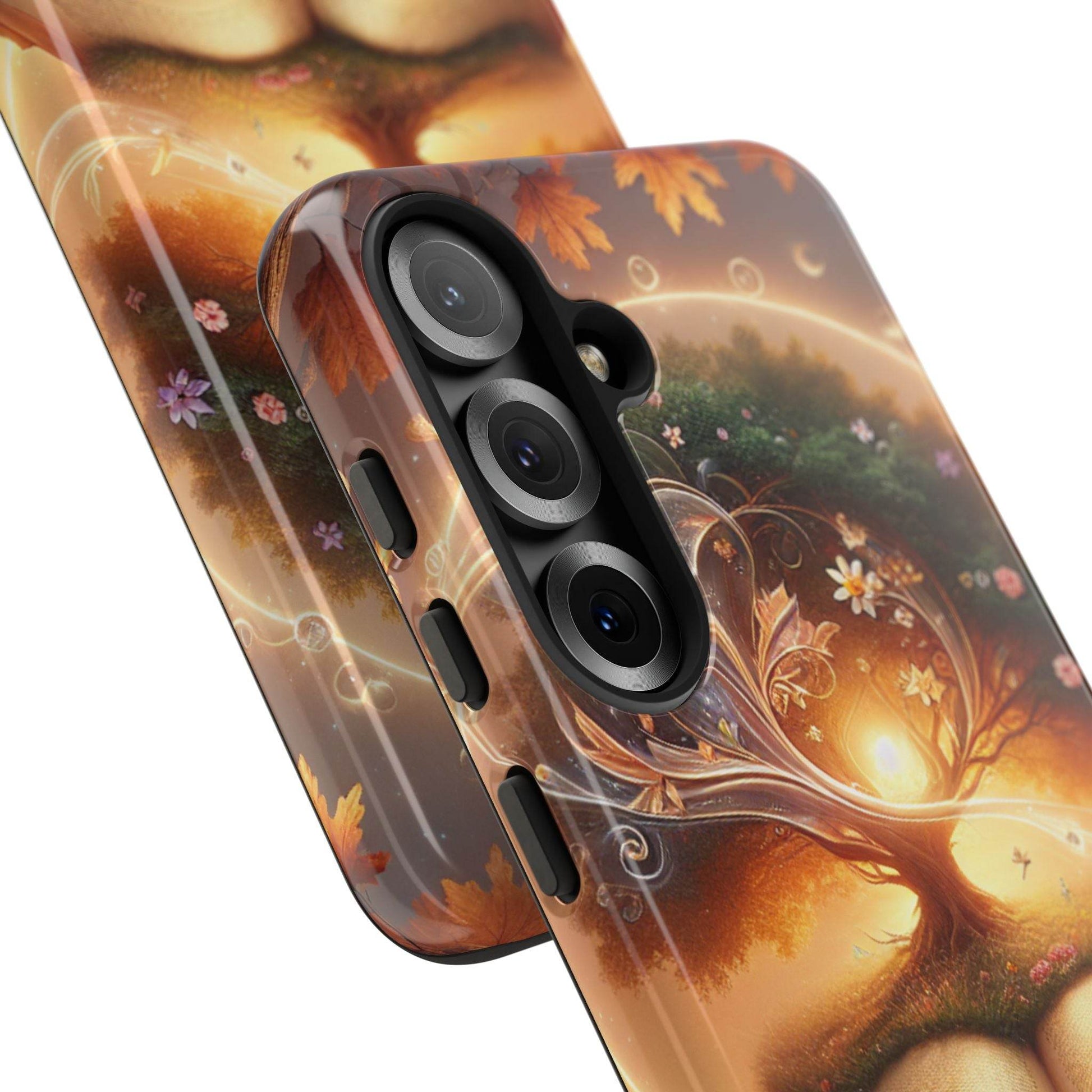 Nature-Inspired iPhone & Samsung Phone Case with Tree of Life Design - The Dreamer's Bookshop.