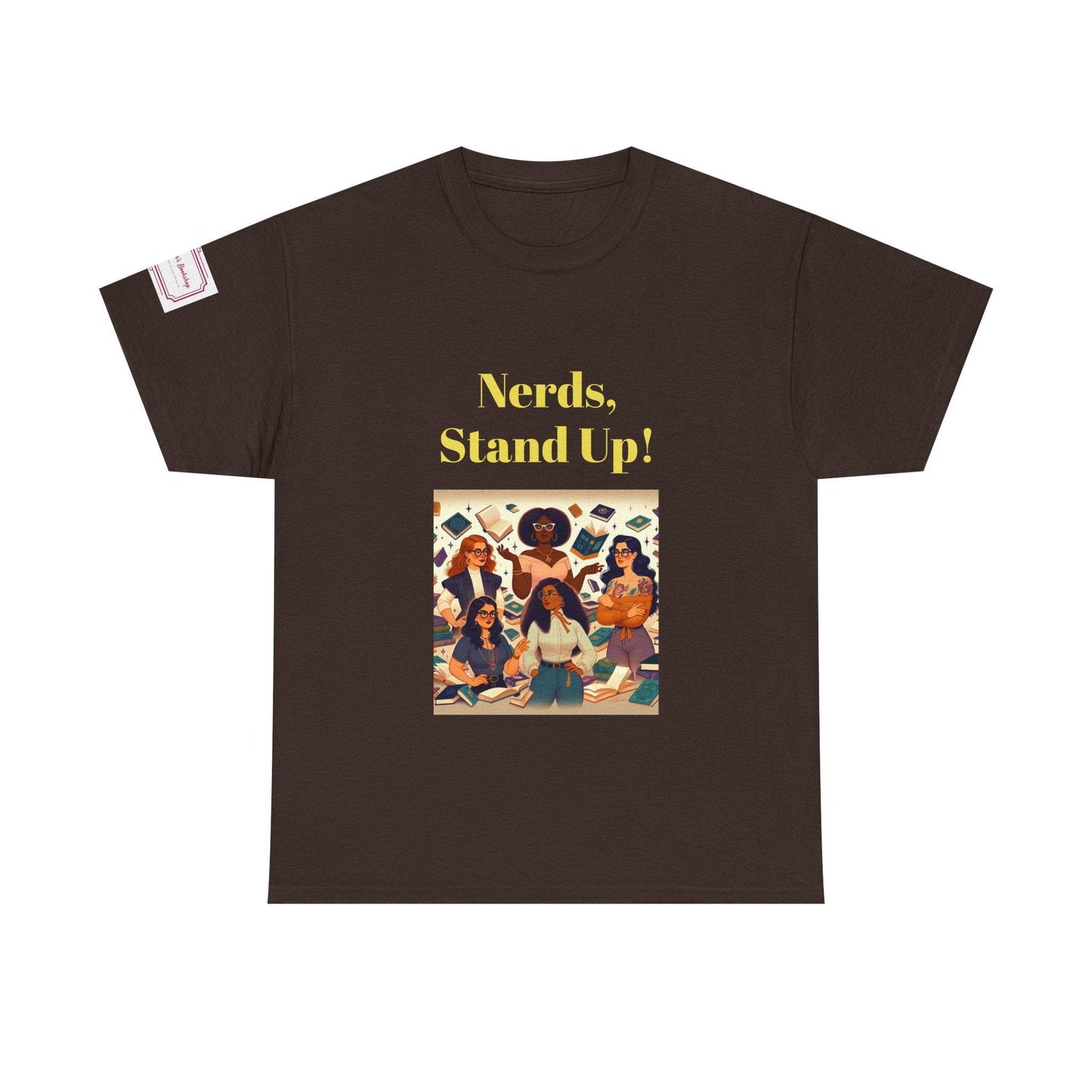 Nerds Stand Up - Graphic Unisex Heavy Cotton Tee - Book Lovers - The Dreamer's Bookshop.