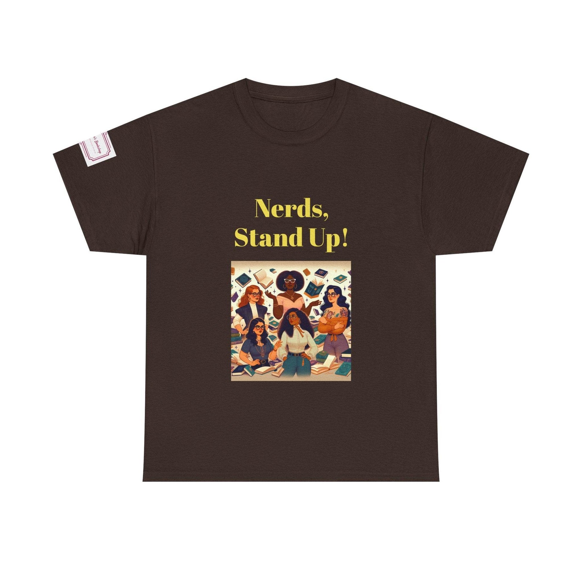 Nerds Stand Up - Graphic Unisex Heavy Cotton Tee - Book Lovers - The Dreamer's Bookshop.