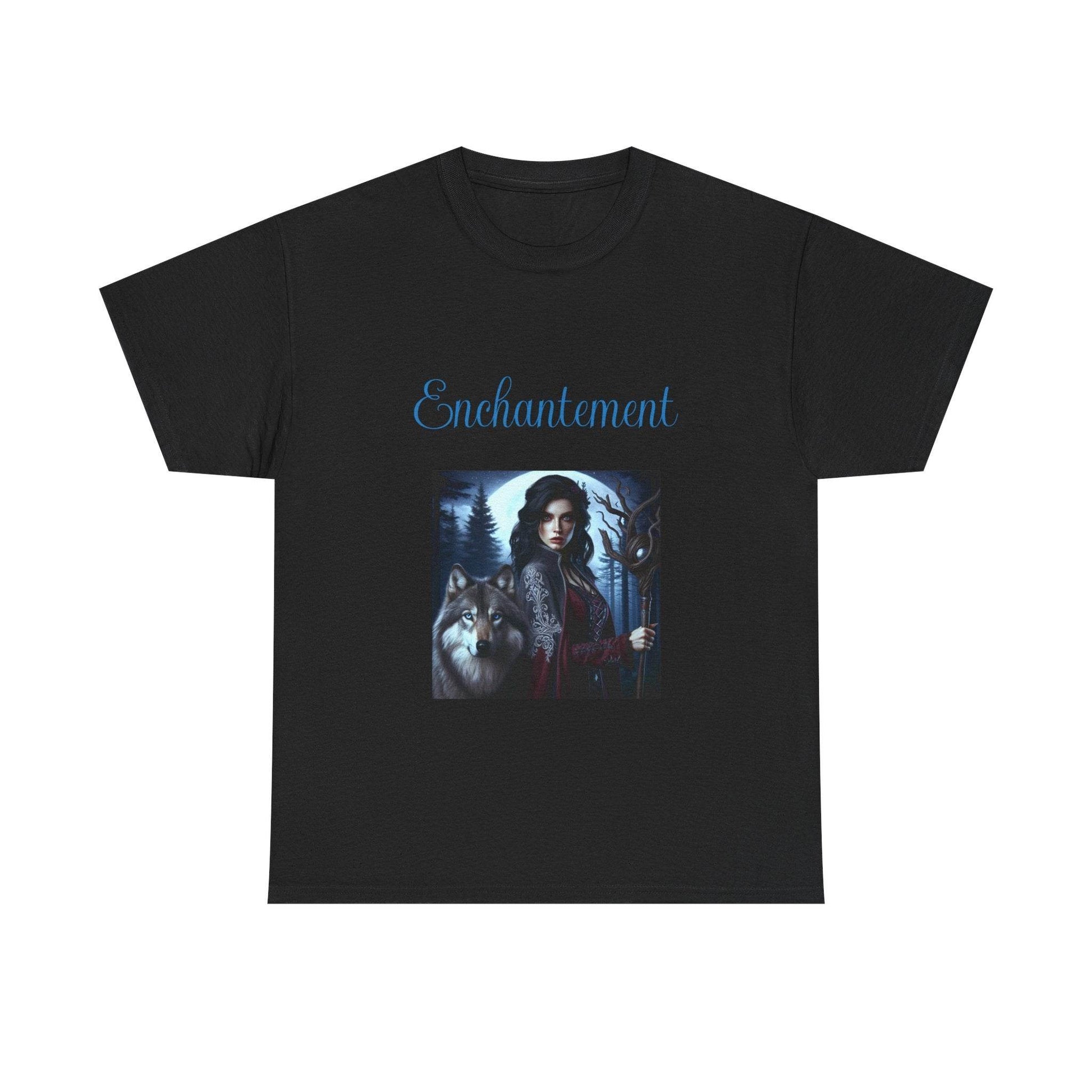 Enchanted Wolf Unisex Heavy Cotton Tee - The Dreamer's Bookshop.