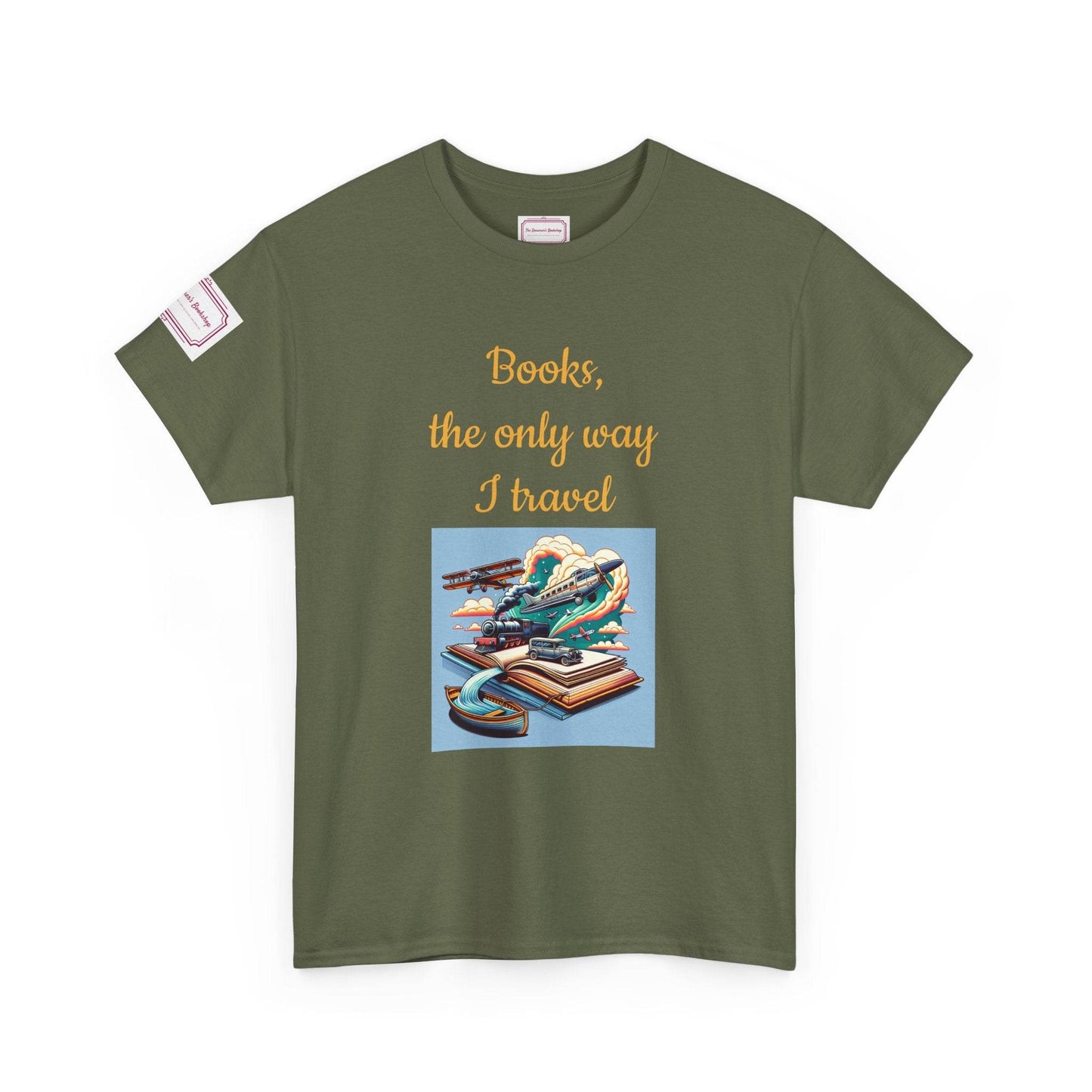 Travel - Unisex Heavy Cotton Tee - Perfect for Book Lovers - The Dreamer's Bookshop.