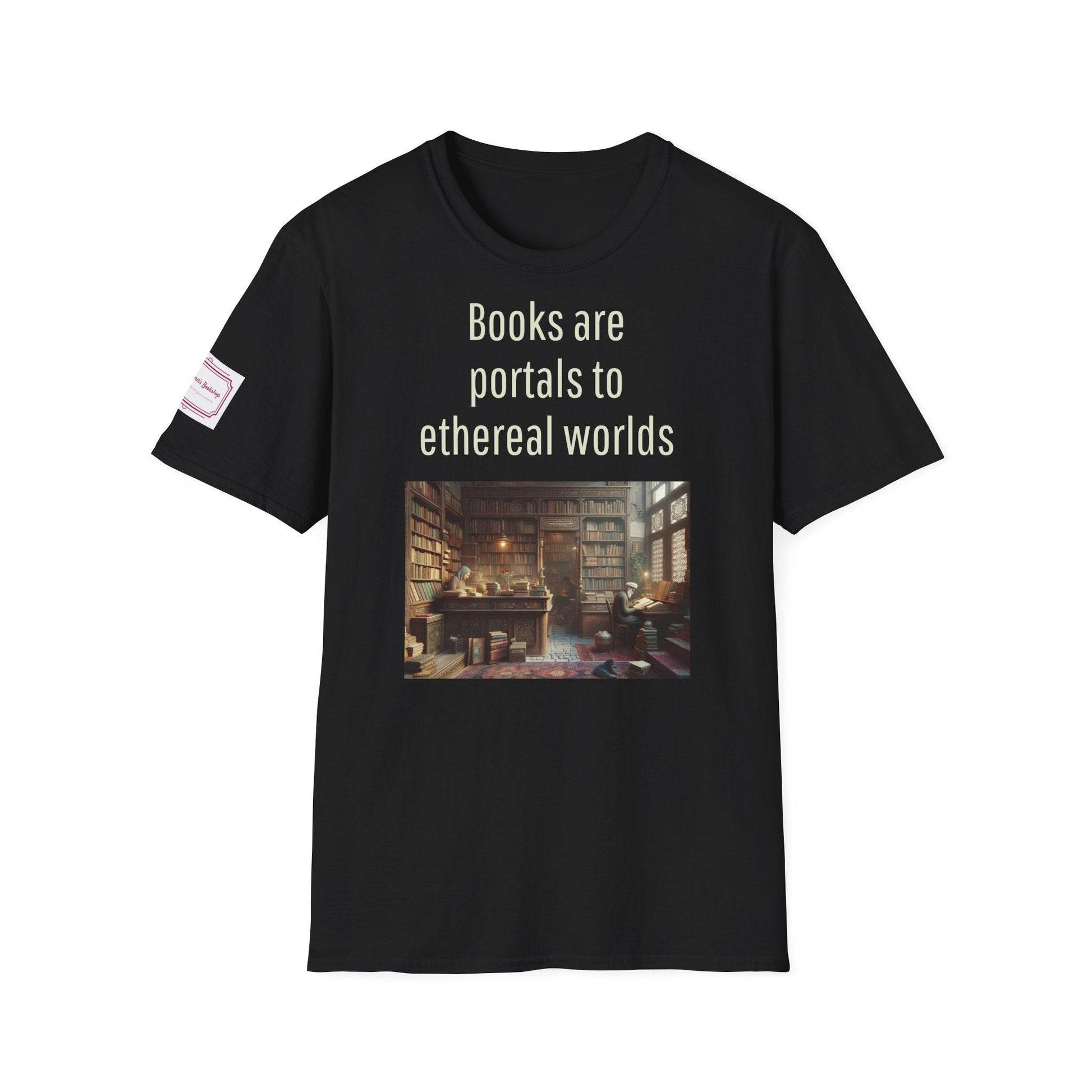 Unisex Softstyle T-Shirt - Portal Design for Book Lovers - The Dreamer's Bookshop.