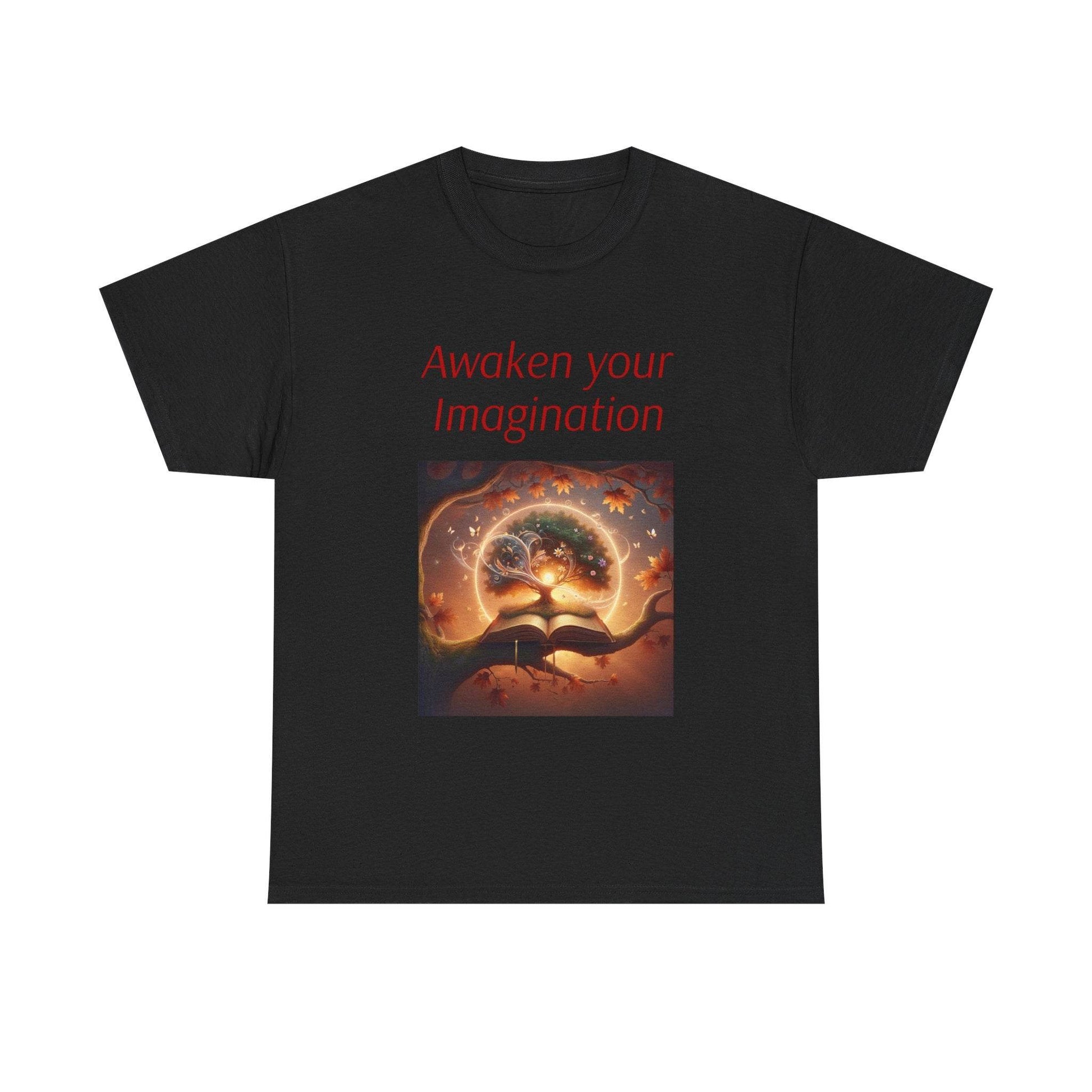 Awaken Your Imagination Unisex Heavy Cotton Tee - Inspiring Art Shirt - The Dreamer's Bookshop.