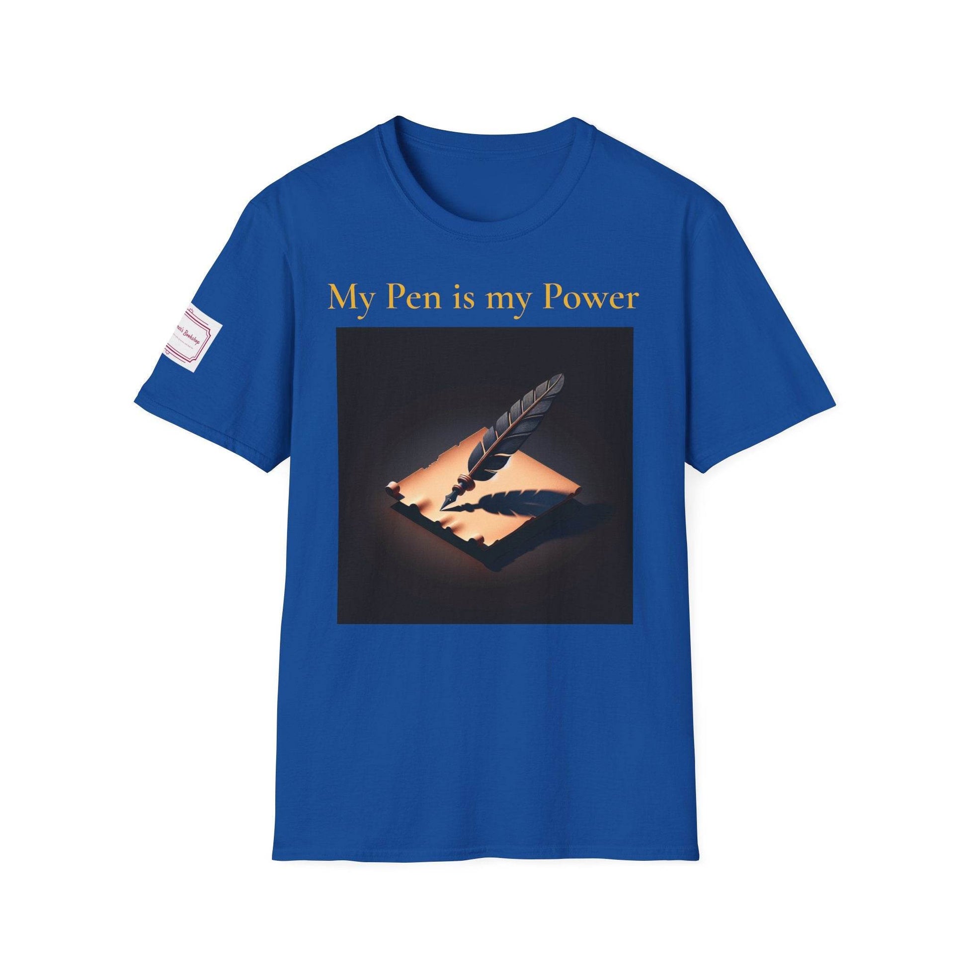 Inspirational Unisex Softstyle T-Shirt - 'My Pen' Motivational Design - The Dreamer's Bookshop.
