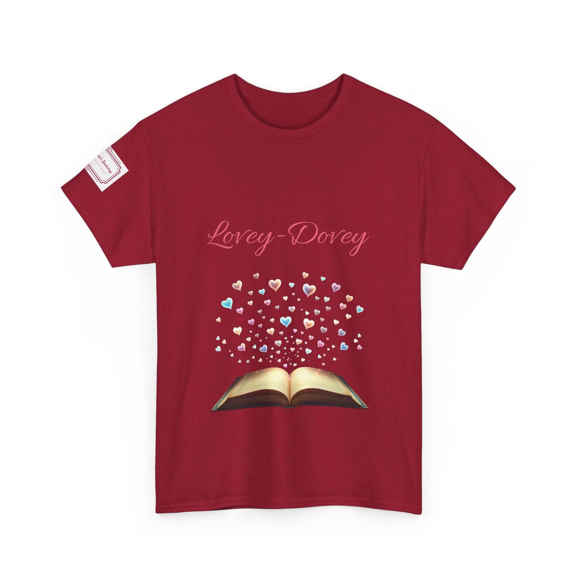 Lovey-Dovey - Graphic Unisex Heavy Cotton Tee - The Dreamer's Bookshop.