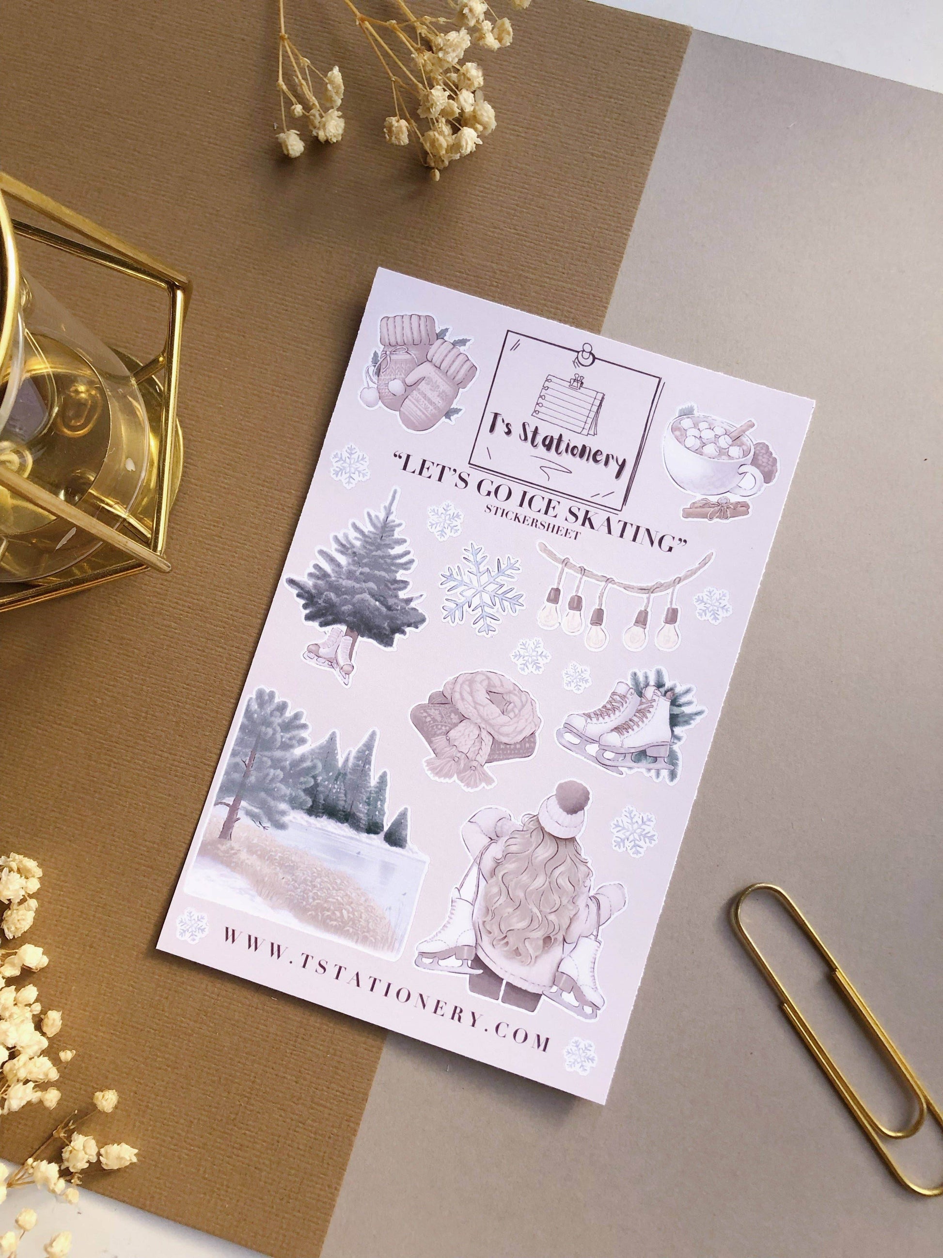 T's Stationery - „Laten we gaan schaatsen” - The Dreamer's Bookshop.
