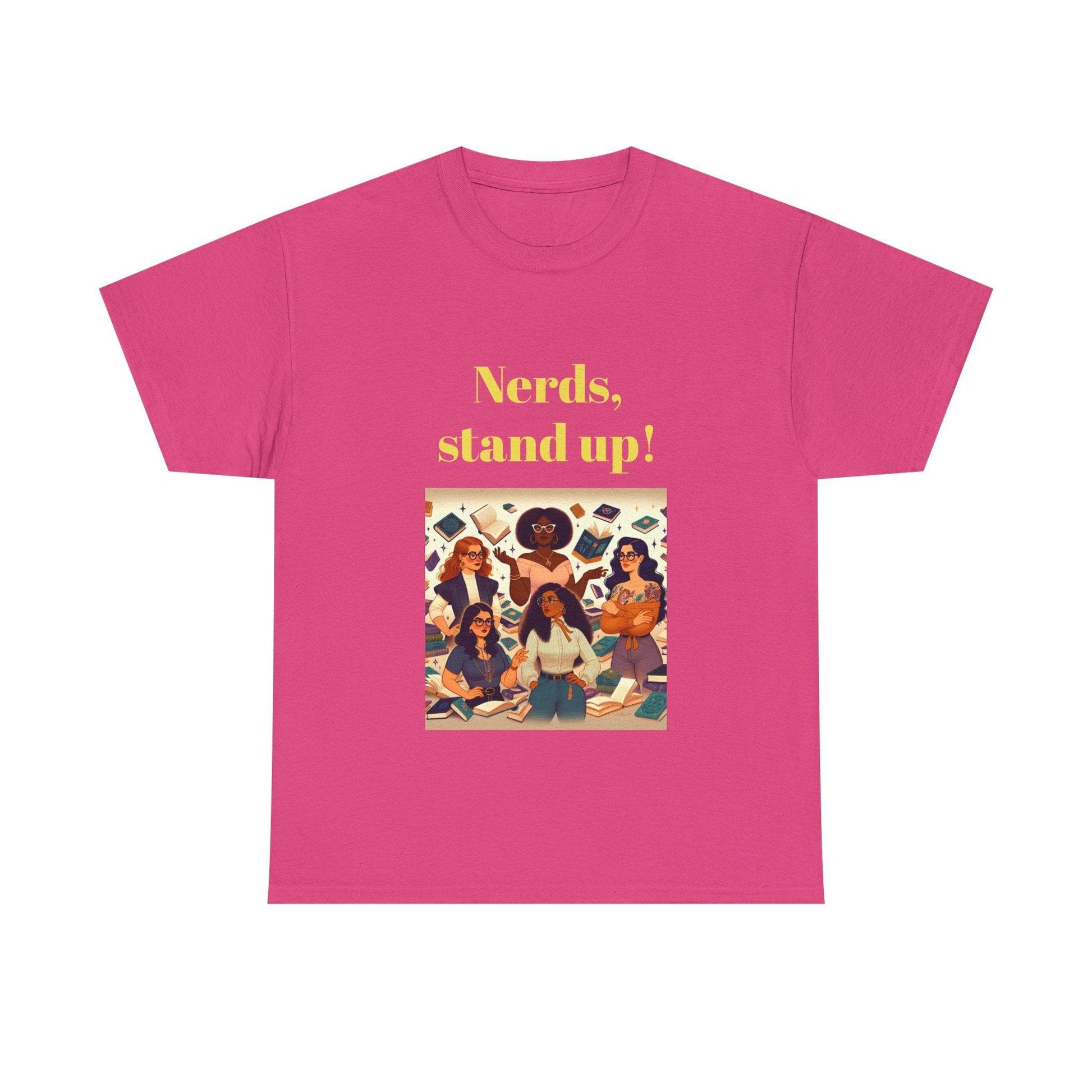 Nerds Stand Up - Unisex Heavy Cotton Tee - Book Lovers - The Dreamer's Bookshop.