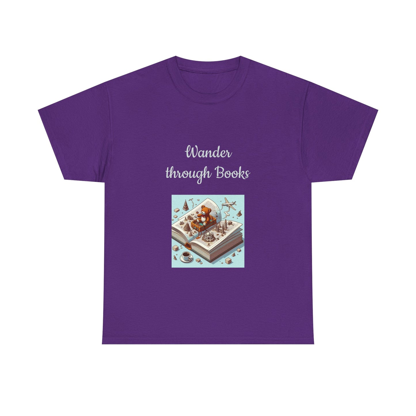 Book Lover's Unisex Heavy Cotton Tee - "Wander" - The Dreamer's Bookshop.