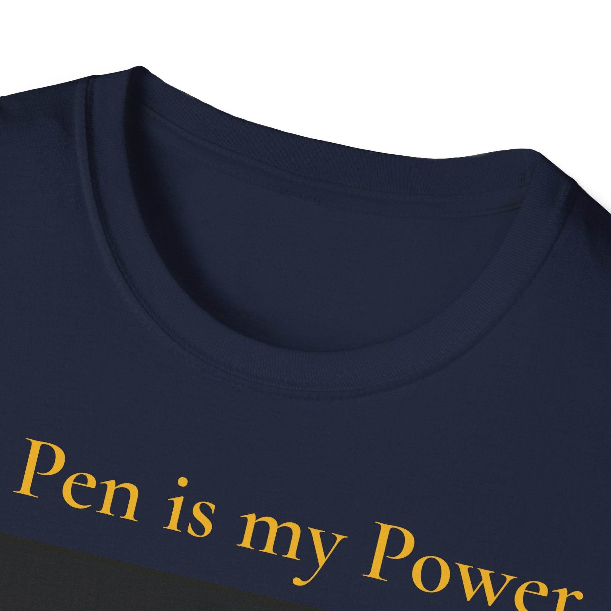 Inspirational Unisex Softstyle T-Shirt - 'My Pen' Motivational Design - The Dreamer's Bookshop.