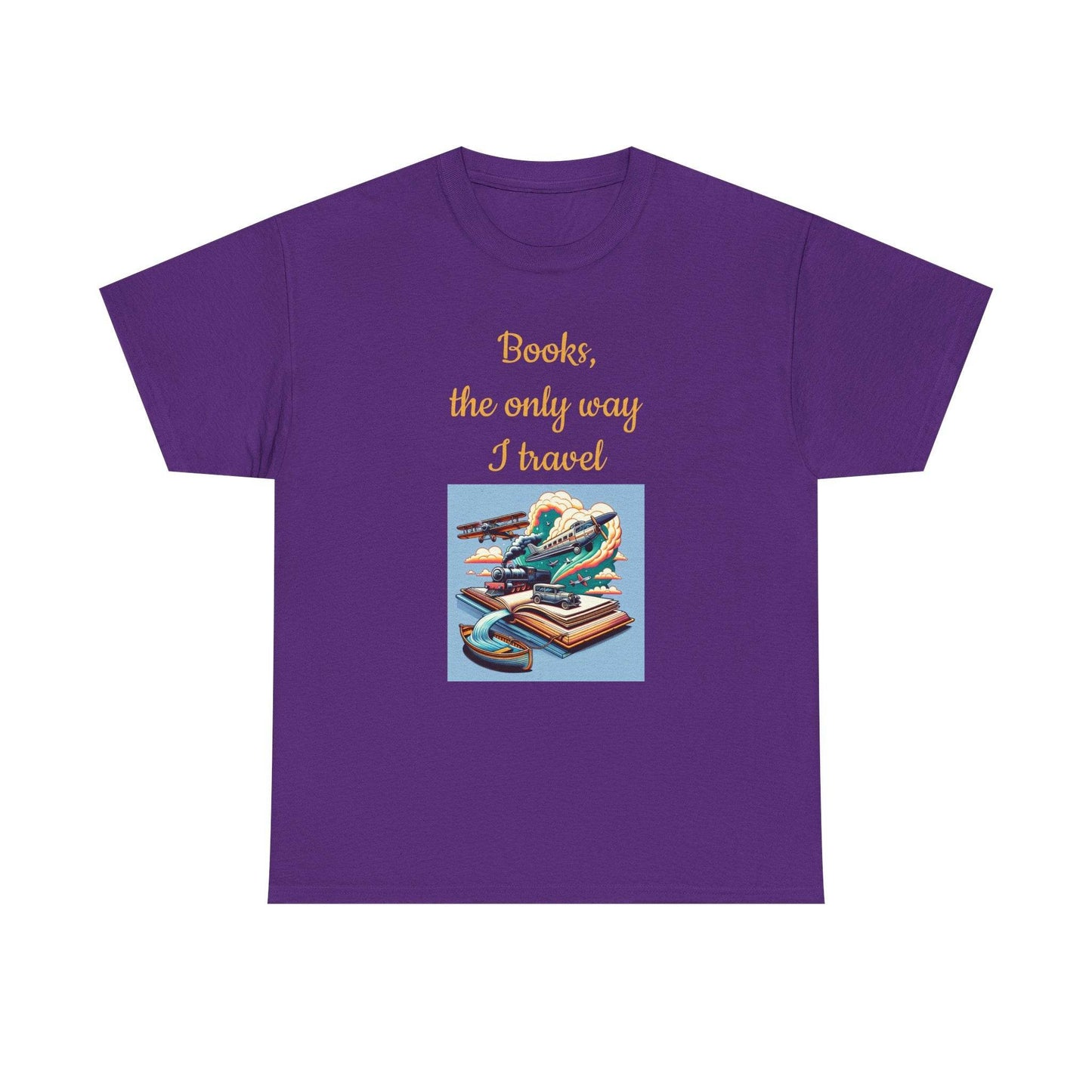 Travel - Unisex Heavy Cotton Tee for Book Lovers - The Dreamer's Bookshop.