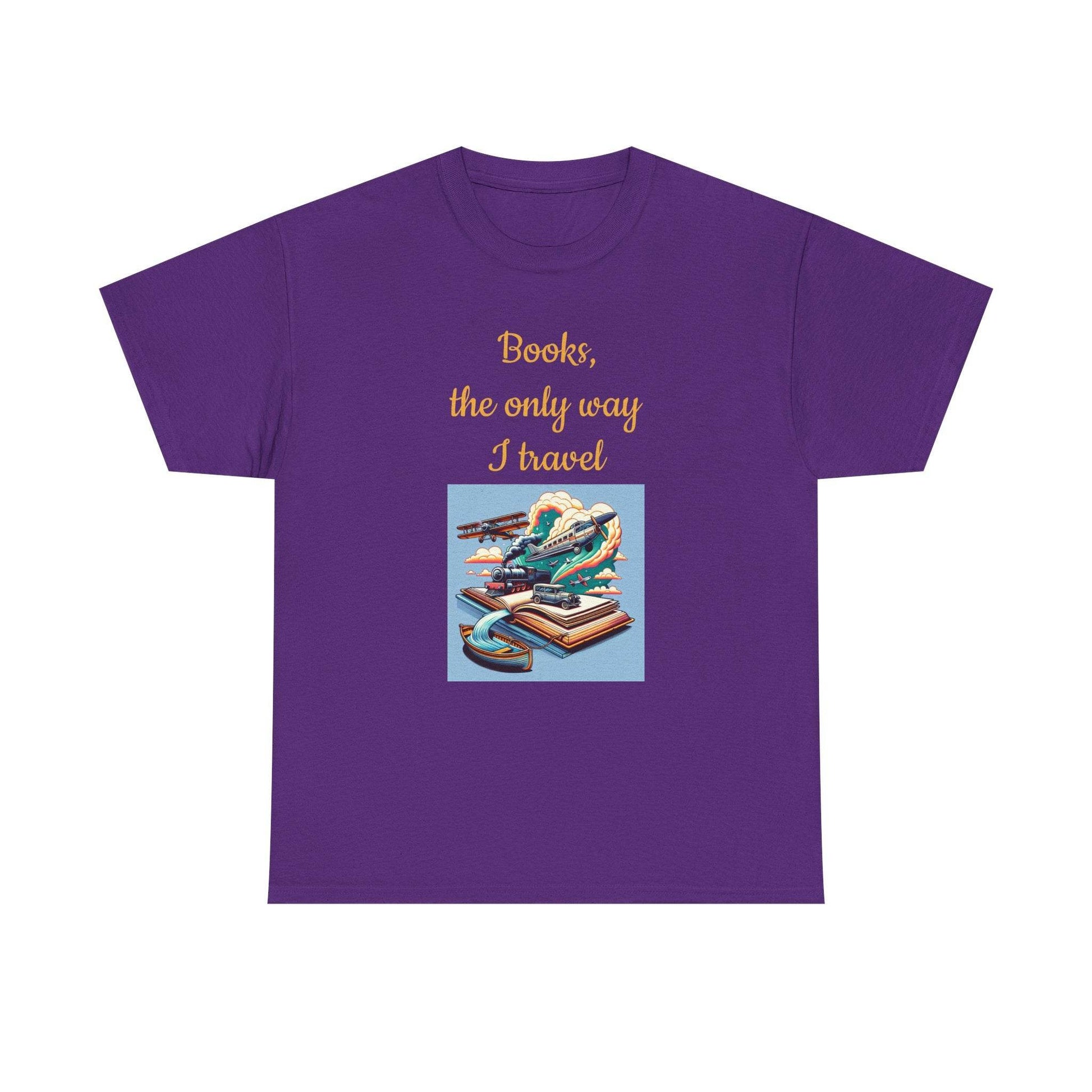 Travel - Unisex Heavy Cotton Tee for Book Lovers - The Dreamer's Bookshop.