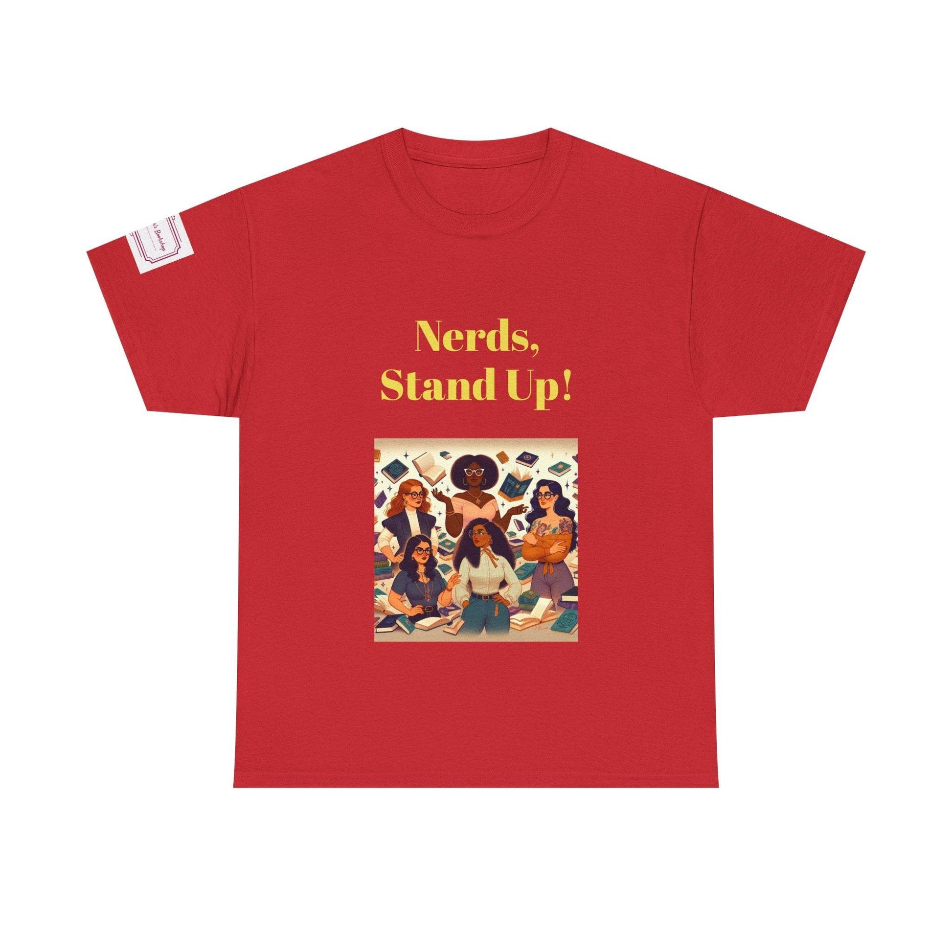 Nerds Stand Up - Unisex Heavy Cotton Tee - Book Lovers - The Dreamer's Bookshop.
