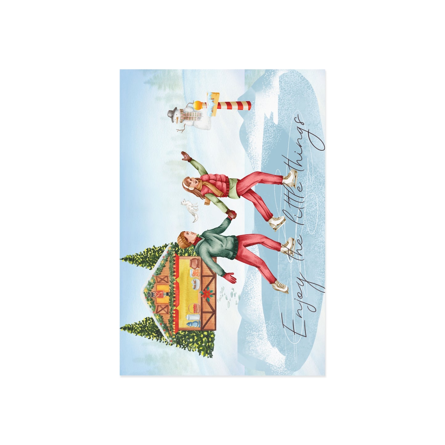 The Dreamer's Bookshop "Ice Skating" Enjoy the Little Things Card