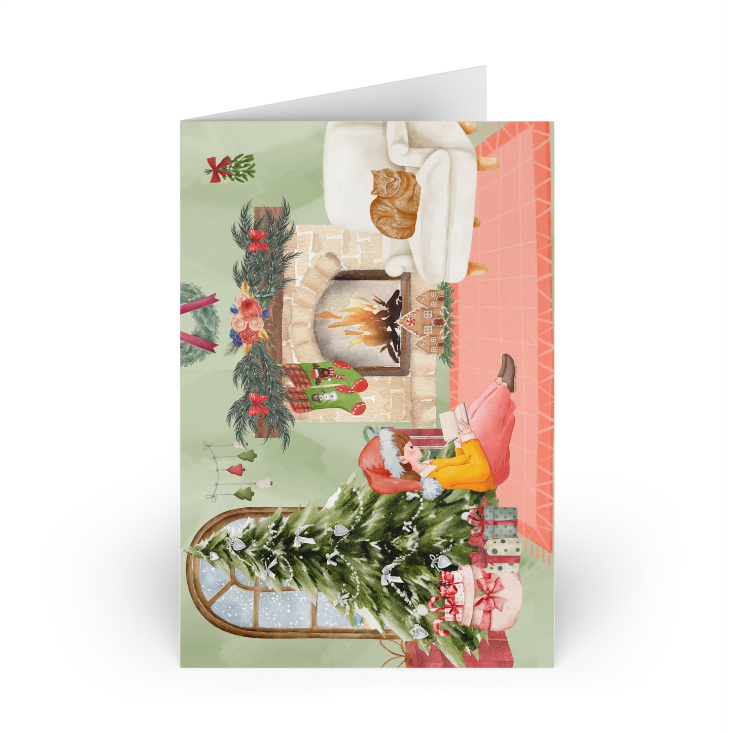 The Dreamer's Bookshop "Reading Girl" Christmas Card