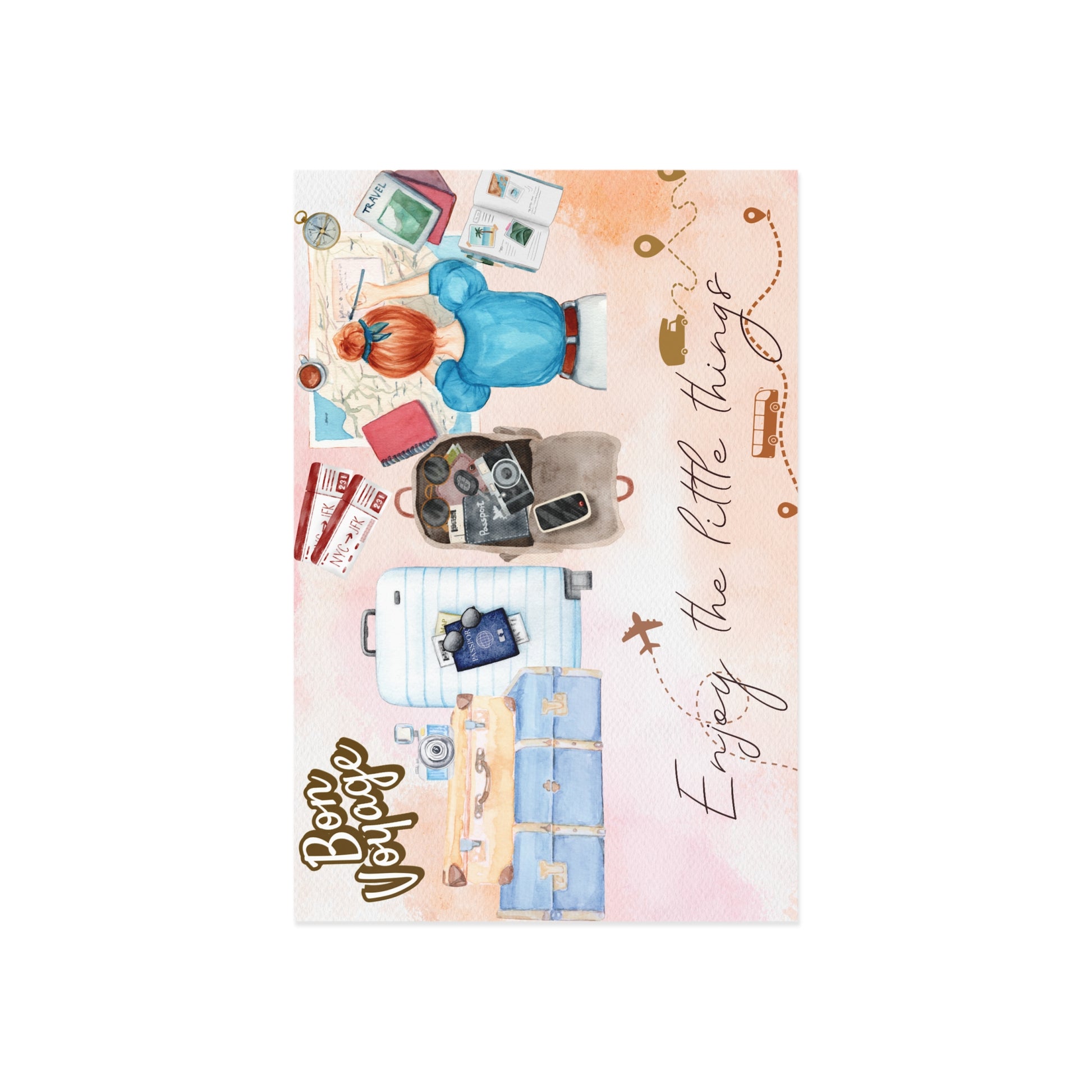 The Dreamer's Bookshop "Bon Voyage" Enjoy the Little Things Card - The Dreamer's Bookshop.