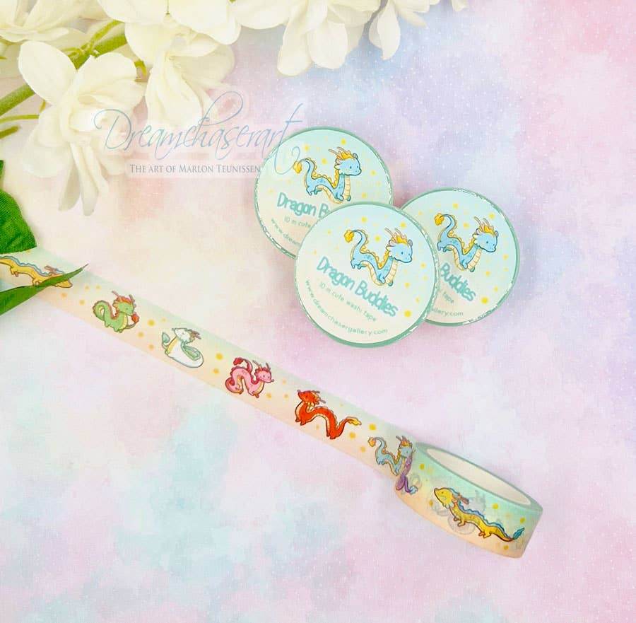 Dreamchaserart - Washi-tape van Dragon Buddies - The Dreamer's Bookshop.