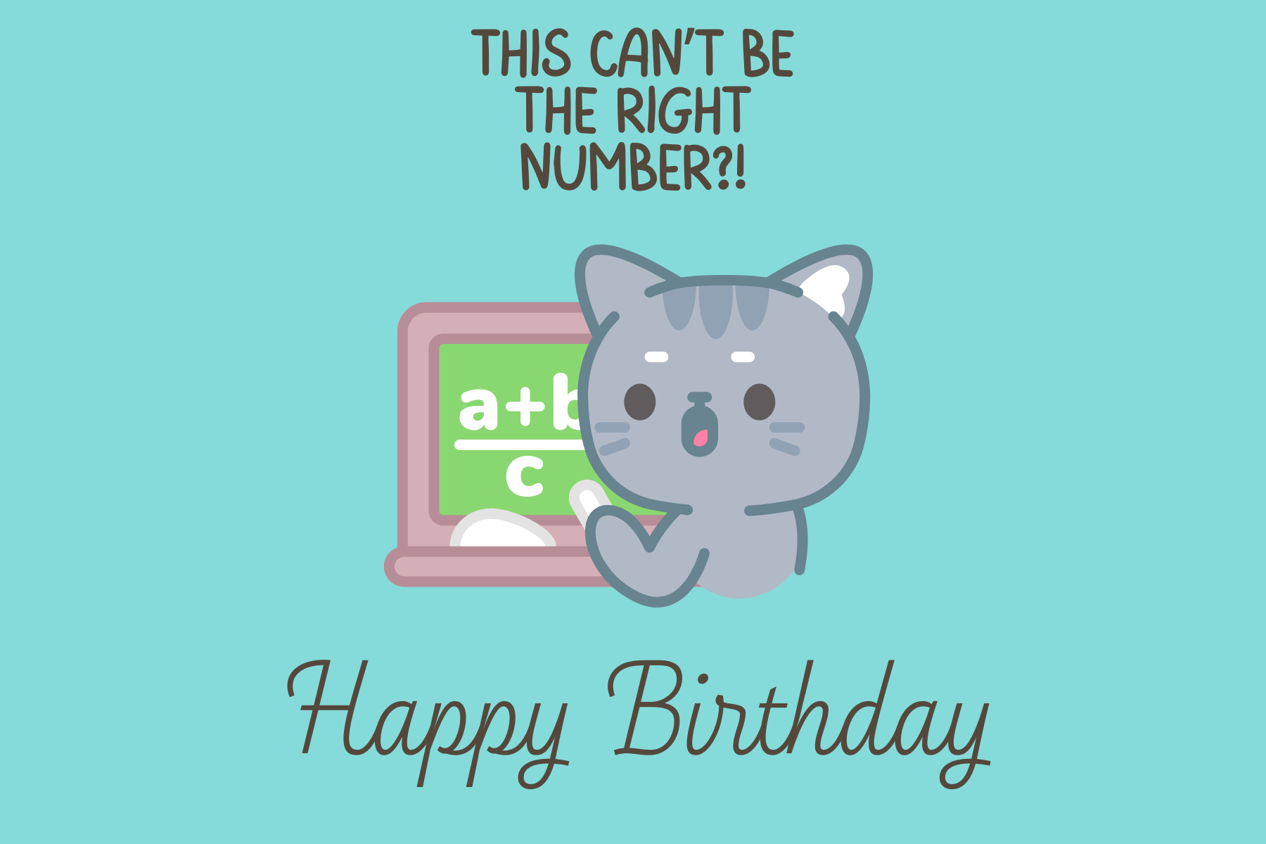 The Dreamer's Bookshop "Right Number" Happy Birthday Card - The Dreamer's Bookshop.
