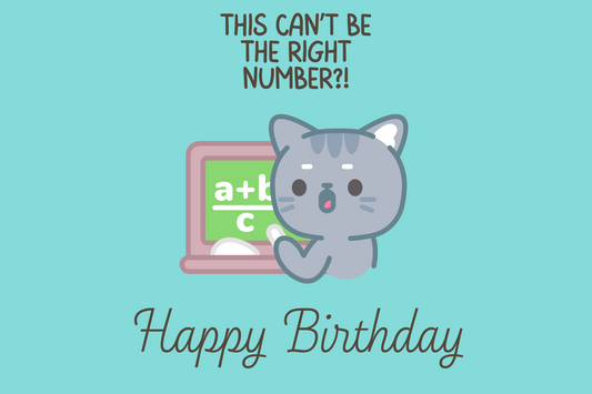 The Dreamer's Bookshop "Right Number" Happy Birthday Card - The Dreamer's Bookshop.