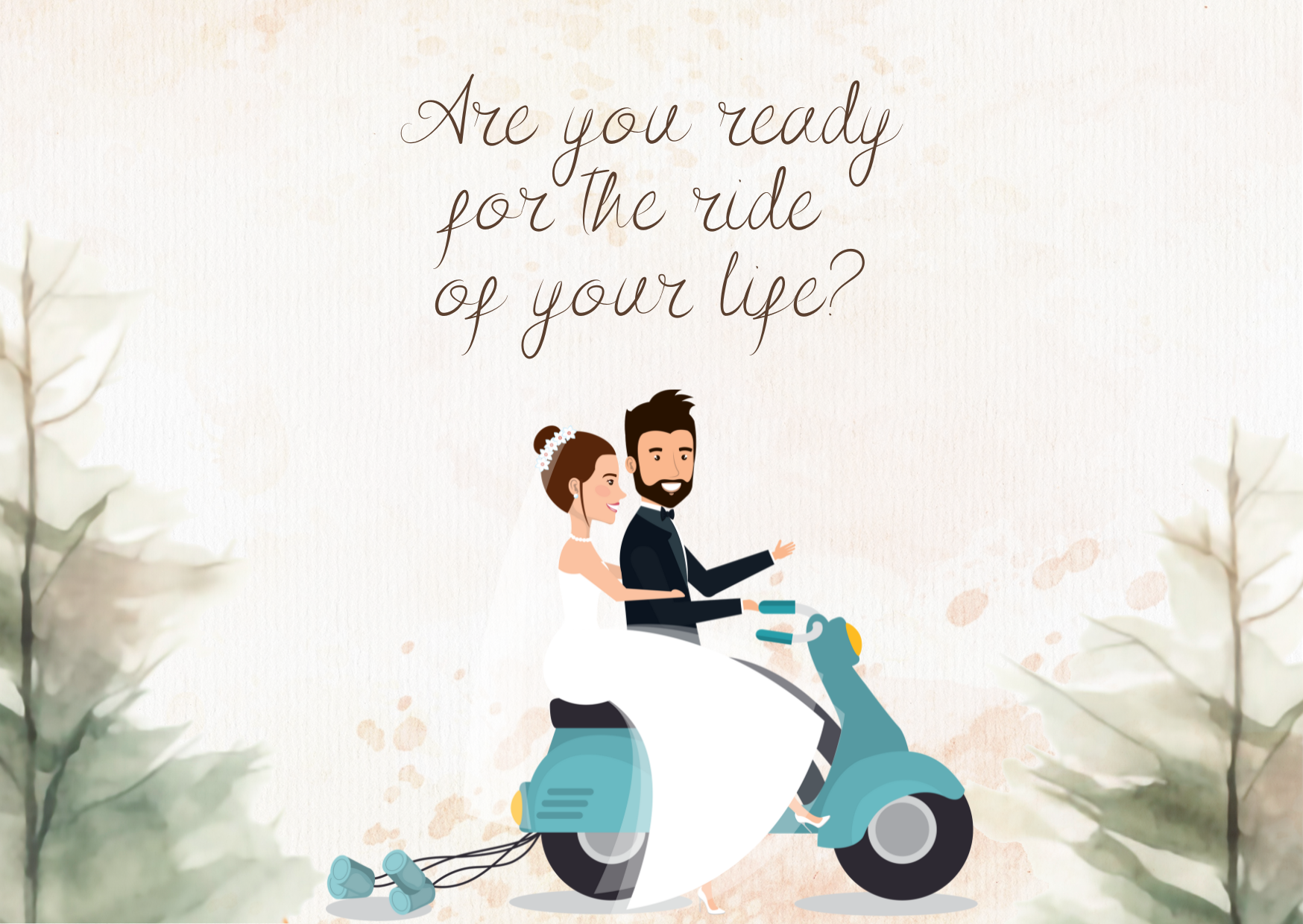 The Dreamer's Bookshop "Ride of Your Life" Wedding Card - The Dreamer's Bookshop.