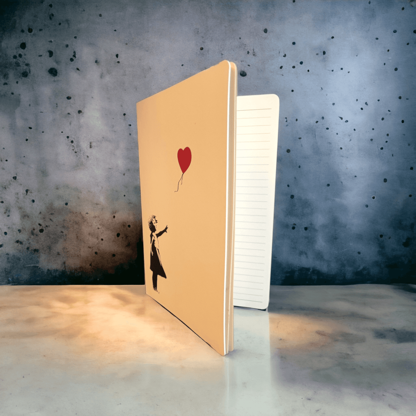Banksy's Graffiti - Banksy A5 Soft-Touch Notitieboek - Meisje met rode ballon - The Dreamer's Bookshop.