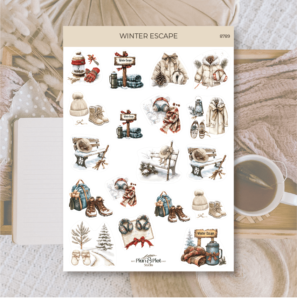 Plan & Plot Studio - Wintervakantie | Stickers - The Dreamer's Bookshop.
