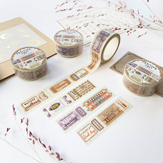 LETTOOn - Washi Tape - Positive Vibes - The Dreamer's Bookshop.