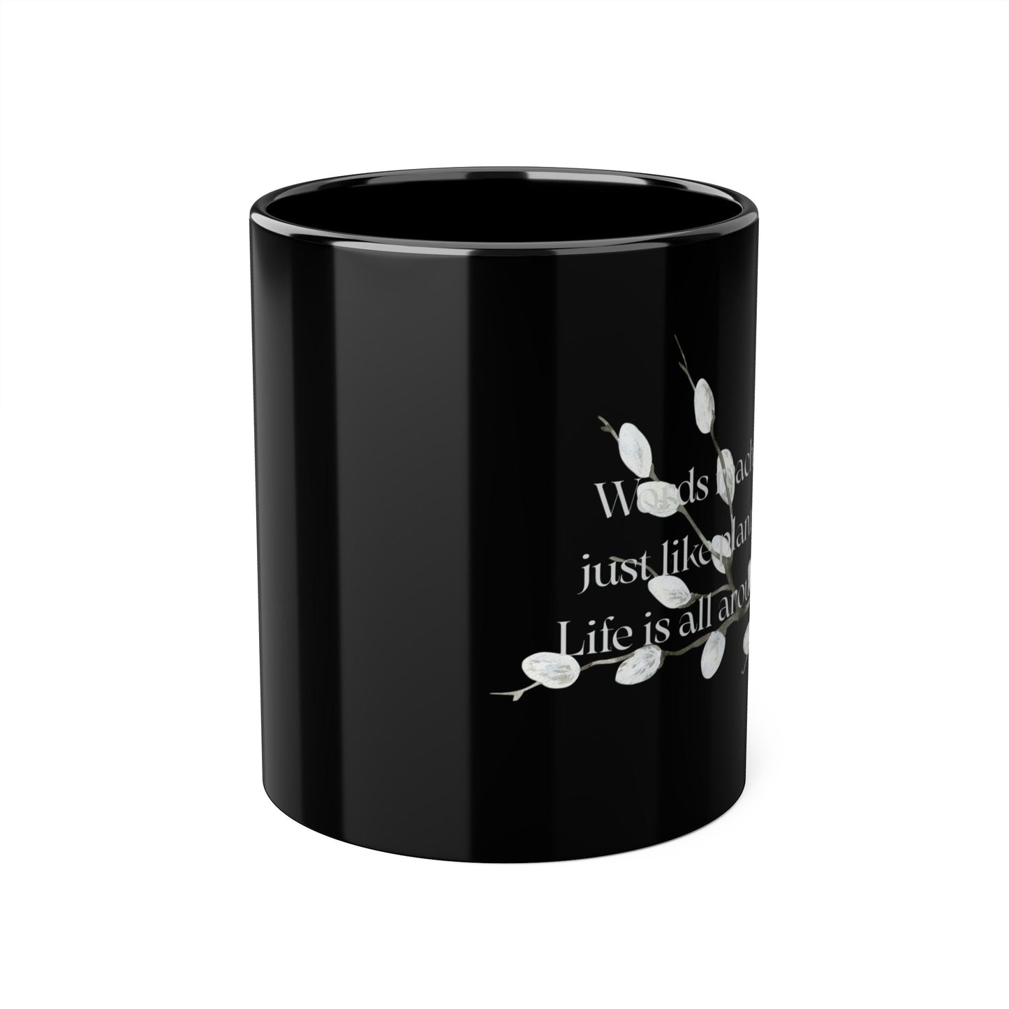 Words Reach Out Mug - 11oz Coffee Cup for Book Lovers