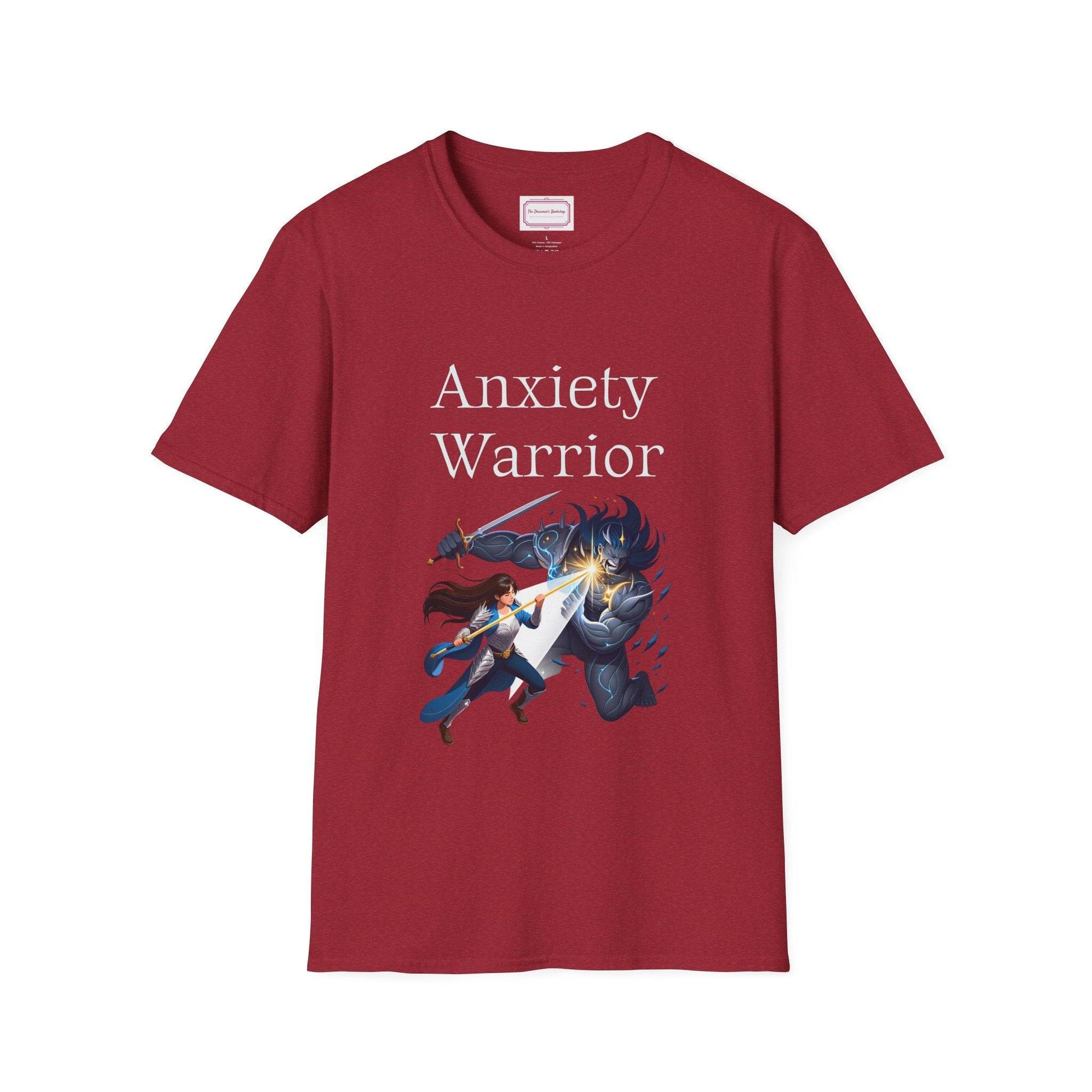 Anxiety Warrior Unisex Softstyle T-Shirt - Embrace Your Battles - The Dreamer's Bookshop.