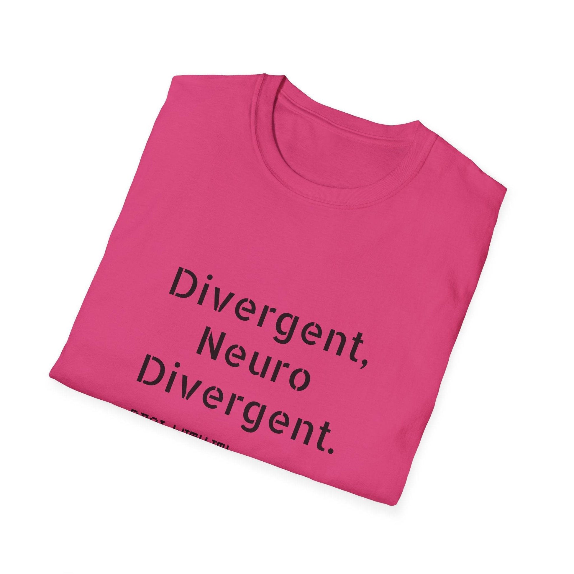Divergent Neuro T-Shirt - Unisex Softstyle Tee for Neurodivergent Pride - The Dreamer's Bookshop.