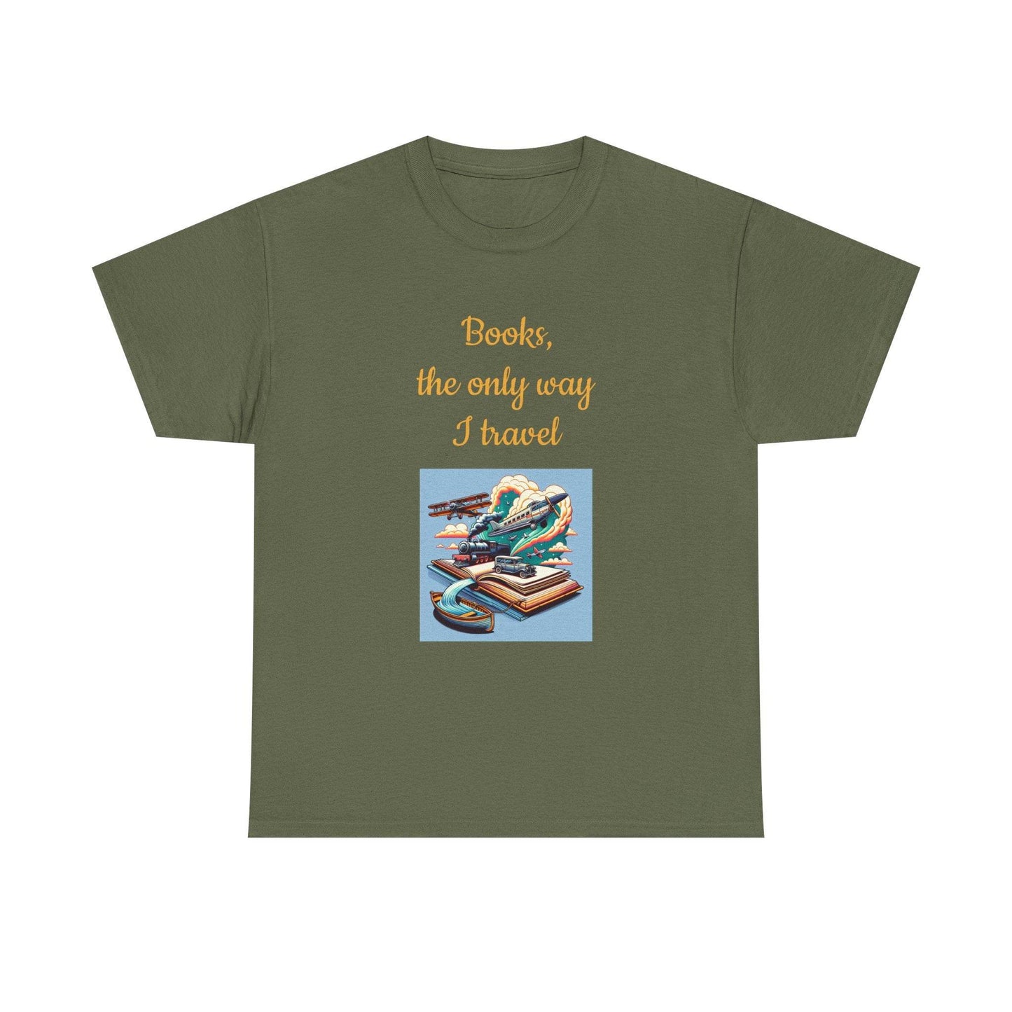 Travel -A Unisex Heavy Cotton Tee - Perfect for Book Lovers - The Dreamer's Bookshop.