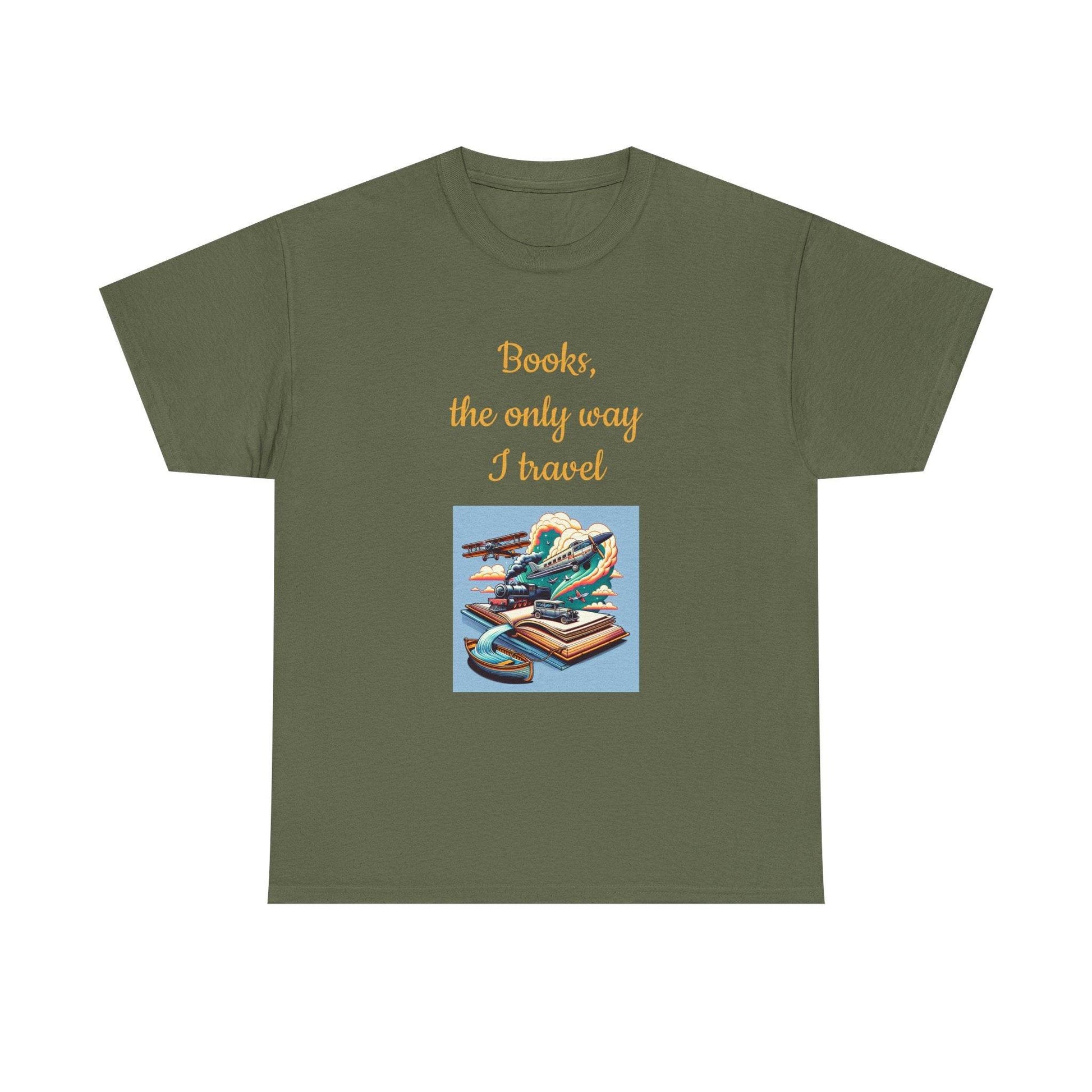 Travel -A Unisex Heavy Cotton Tee - Perfect for Book Lovers - The Dreamer's Bookshop.