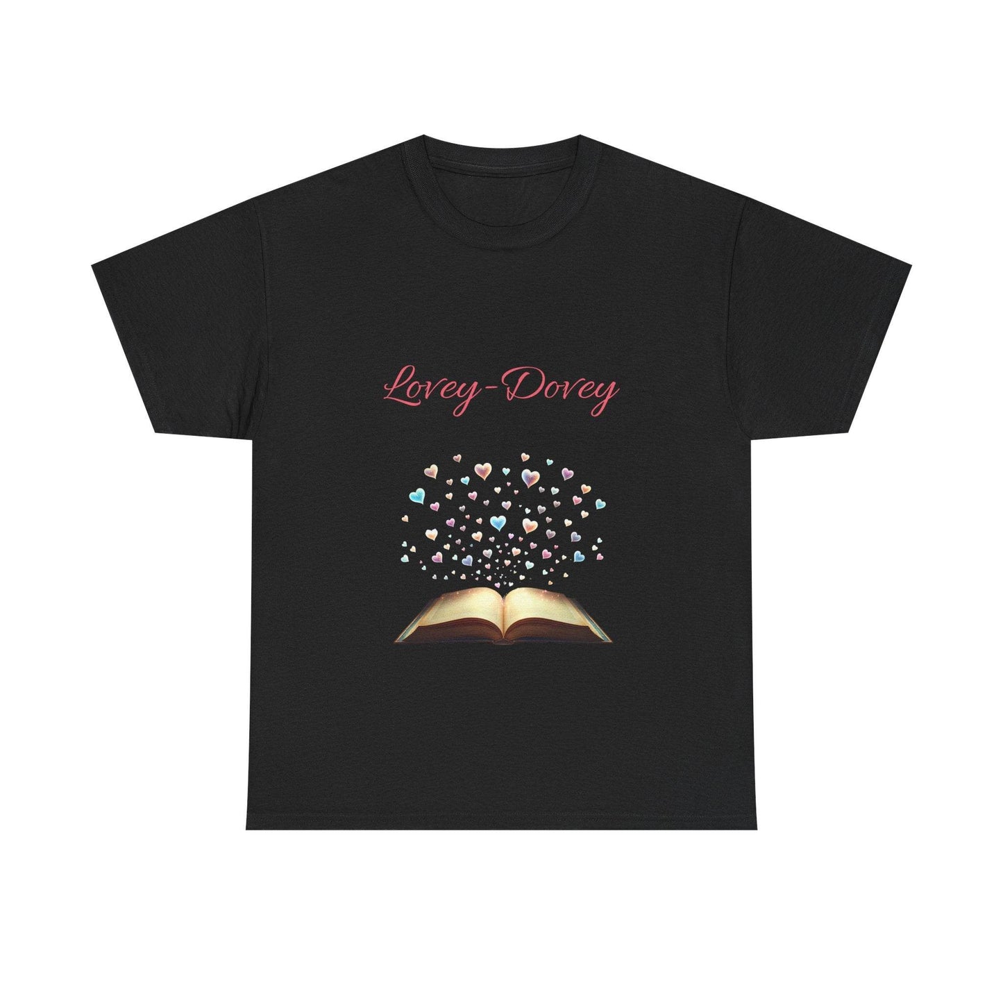 Lovey-Dovey - Unisex Heavy Cotton Tee - Sweet Romance - The Dreamer's Bookshop.