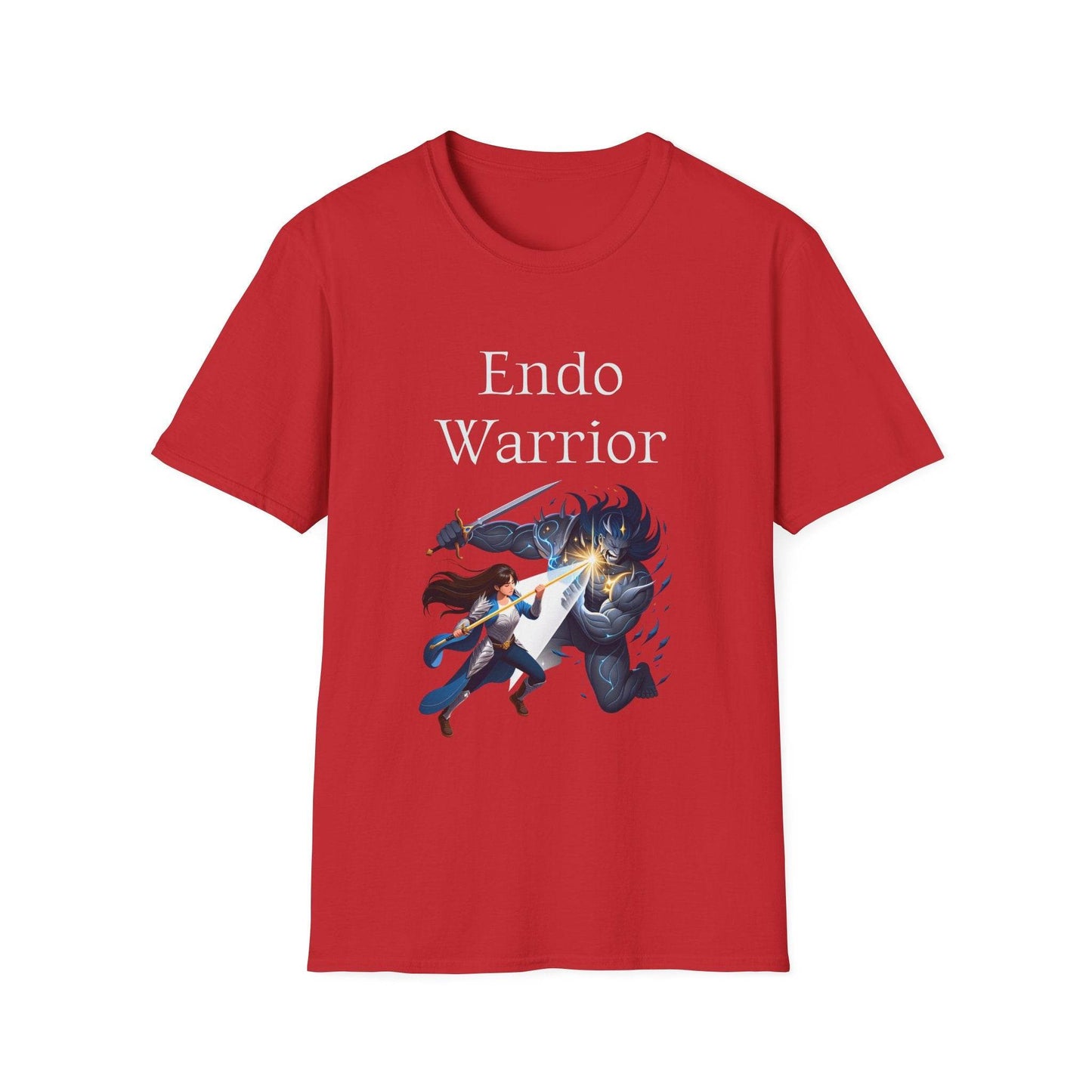 Endometriosis Warrior Unisex Softstyle T-Shirt - Empowering Battle for Women's Health - The Dreamer's Bookshop.