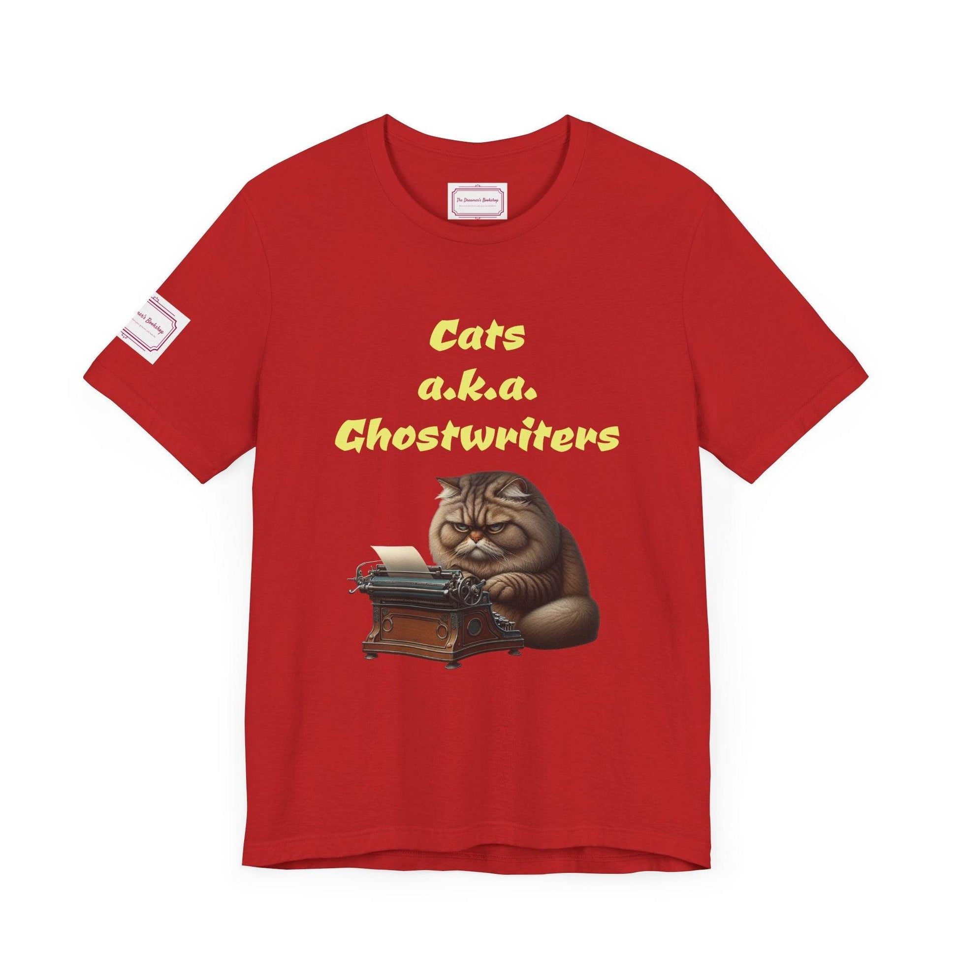Cats Ghostwriters Tee - Fun Short Sleeve Shirt for Writers & Book Lovers - The Dreamer's Bookshop.