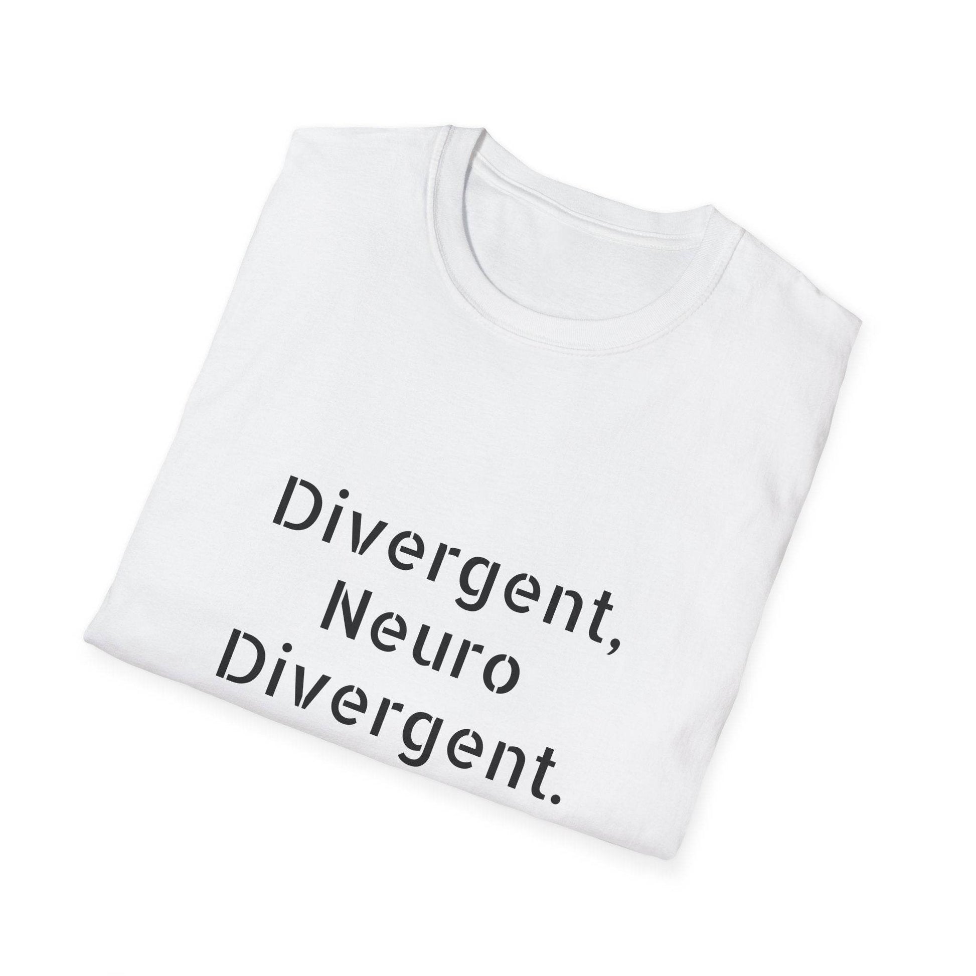 Divergent Neuro Divergent T-Shirt - Unisex Softstyle Tee for Neurodiversity Awareness - The Dreamer's Bookshop.
