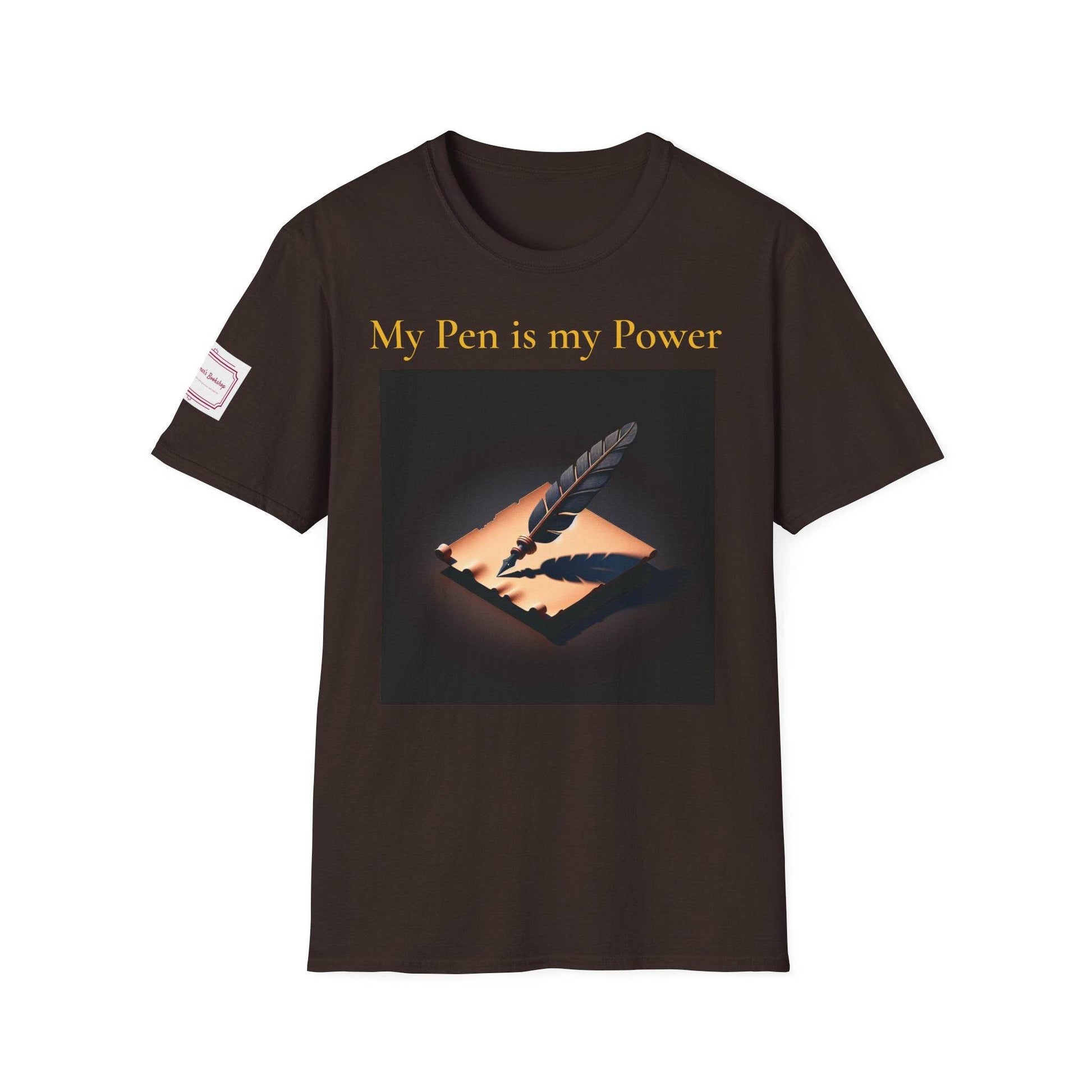 Inspirational Unisex Softstyle T-Shirt - 'My Pen' Motivational Design - The Dreamer's Bookshop.