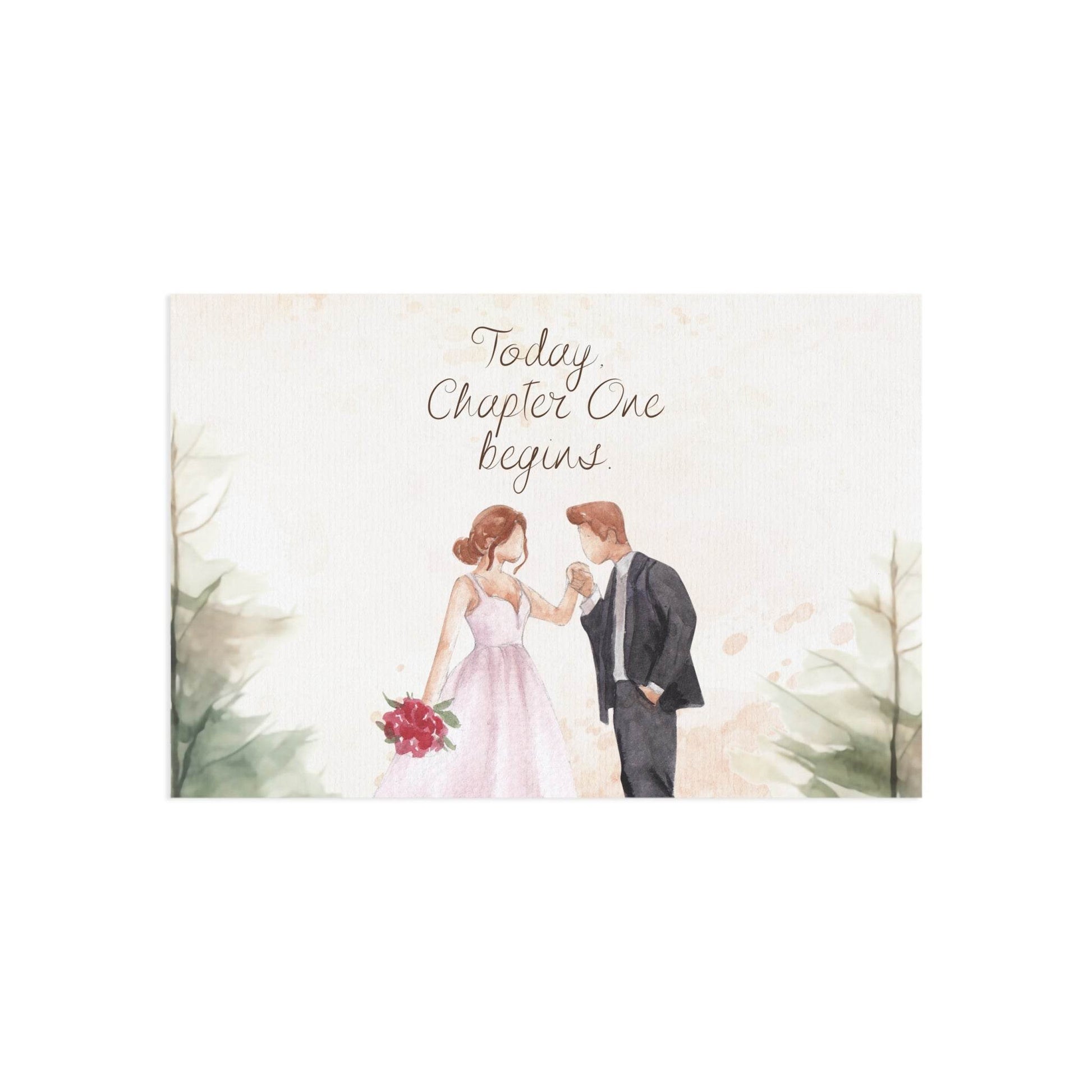 The Dreamer's Bookshop Cute "Chapter One" Wedding Card - The Dreamer's Bookshop.