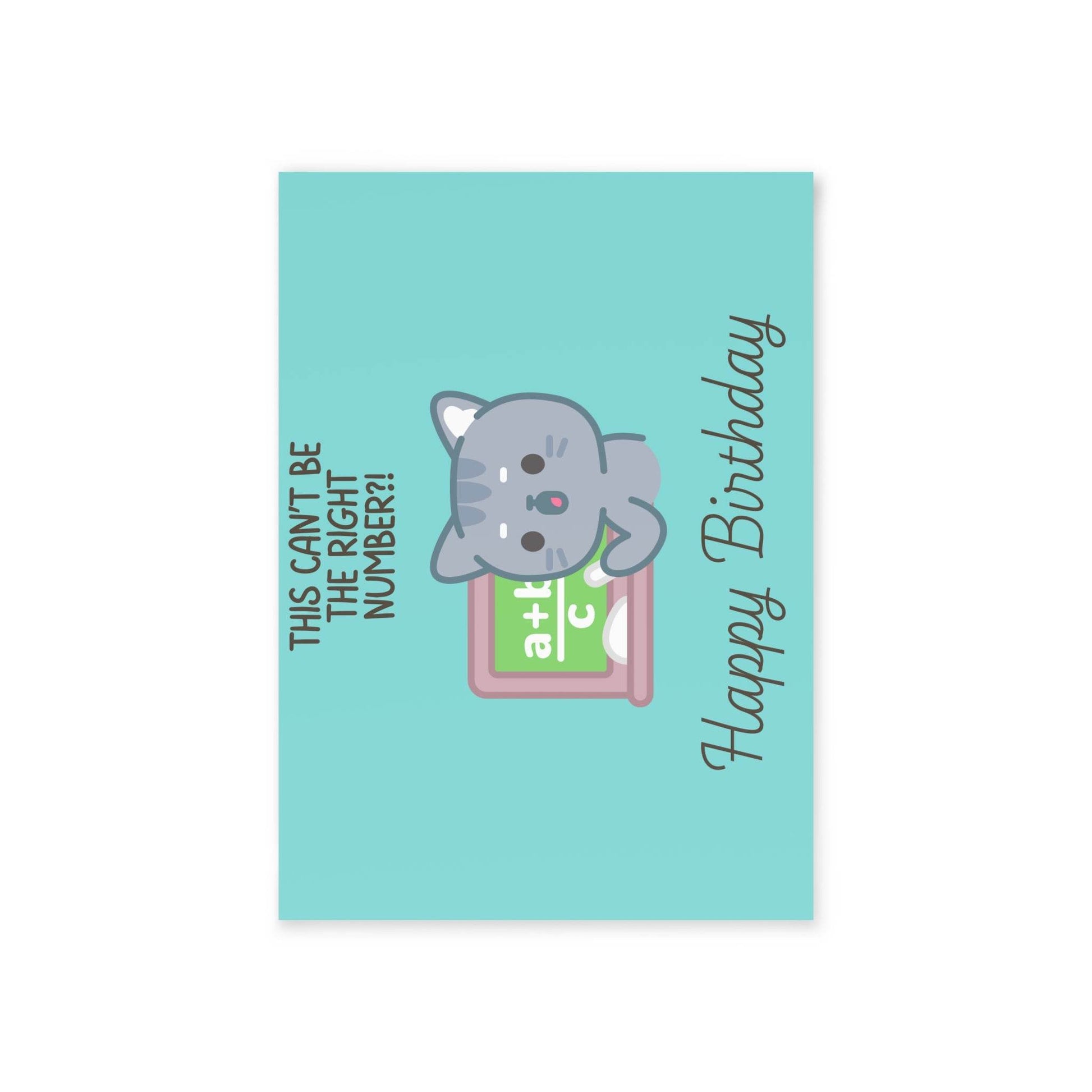The Dreamer's Bookshop Cute "Not the right number" Cat Birthday Card - The Dreamer's Bookshop.
