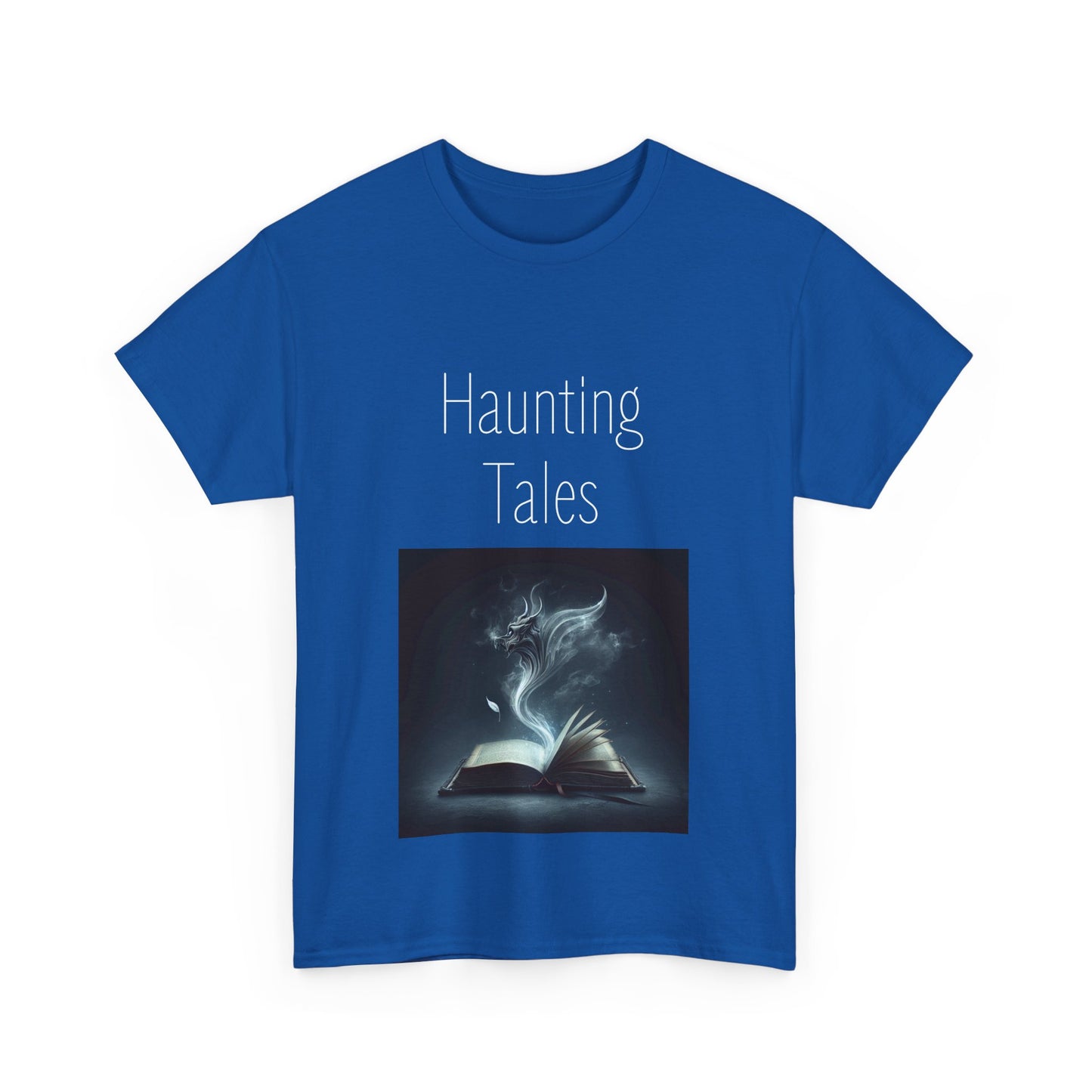 Book Lover's Unisex Heavy Cotton Tee - "Haunting Tales" - The Dreamer's Bookshop.