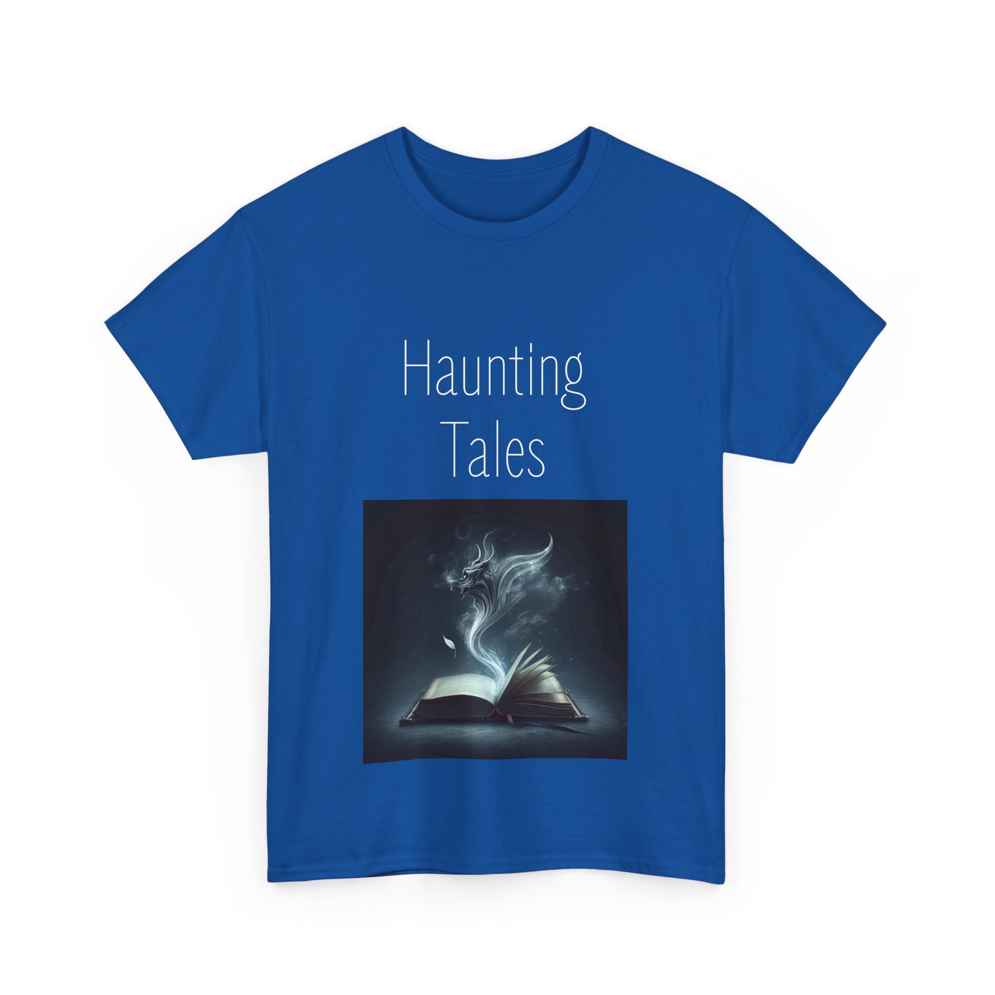 Book Lover's Unisex Heavy Cotton Tee - "Haunting Tales" - The Dreamer's Bookshop.