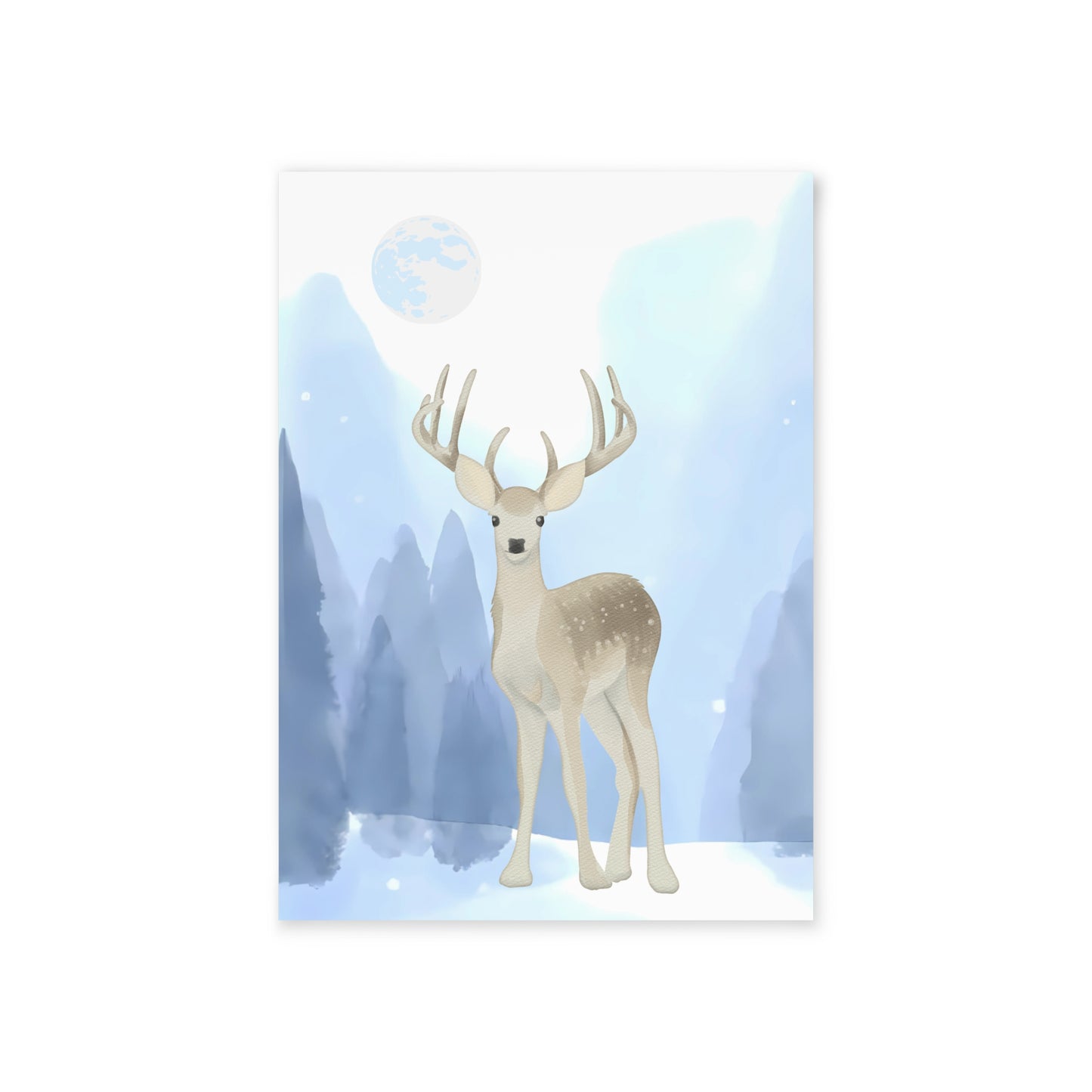 The Dreamer's Bookshop "Winter Deer" Christmas Card